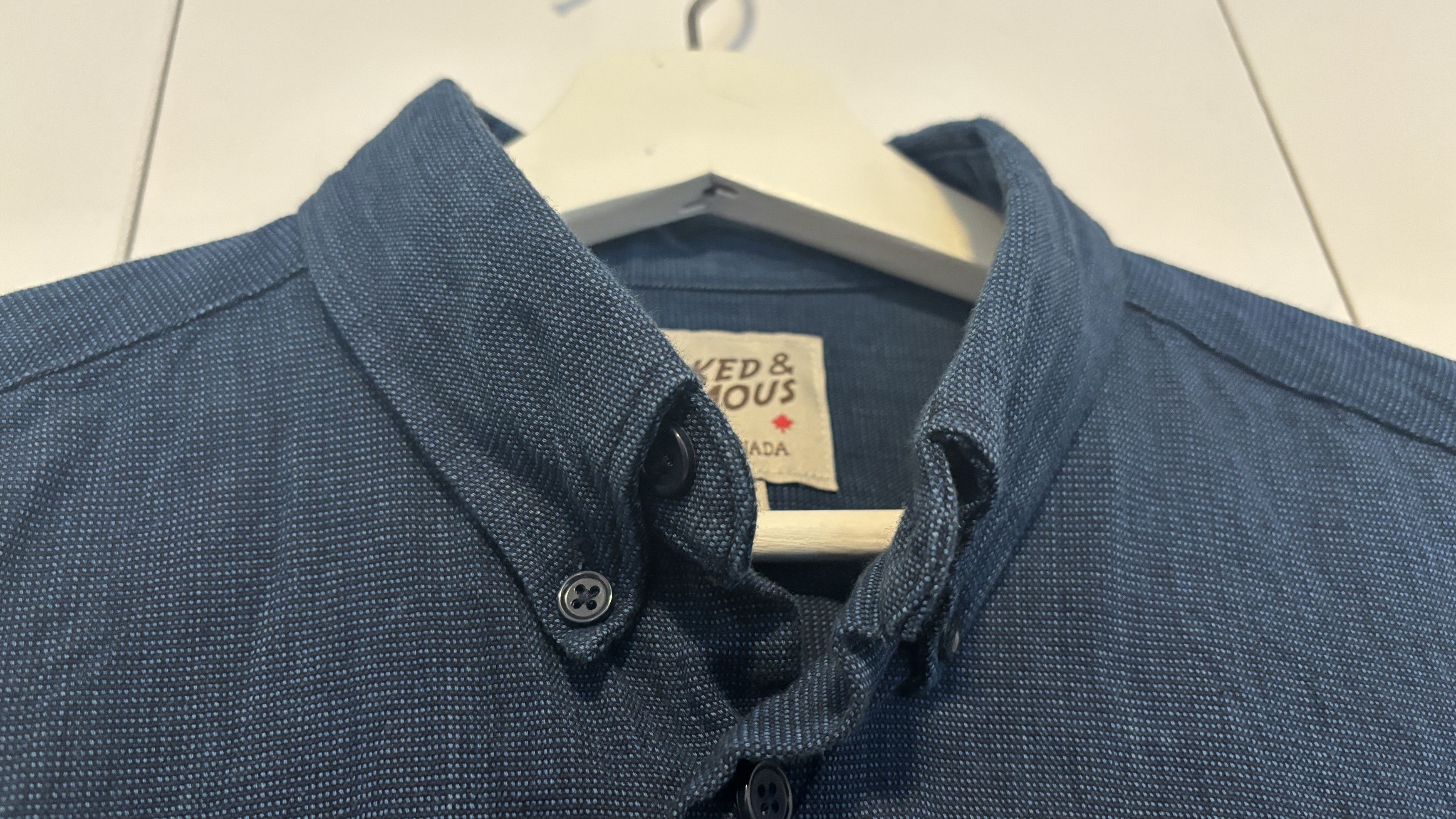 Naked & Famous Indigo Tie Dye Basketweave Long Sleeve Shirt - Small Size US S / EU 44-46 / 1 - 7 Thumbnail