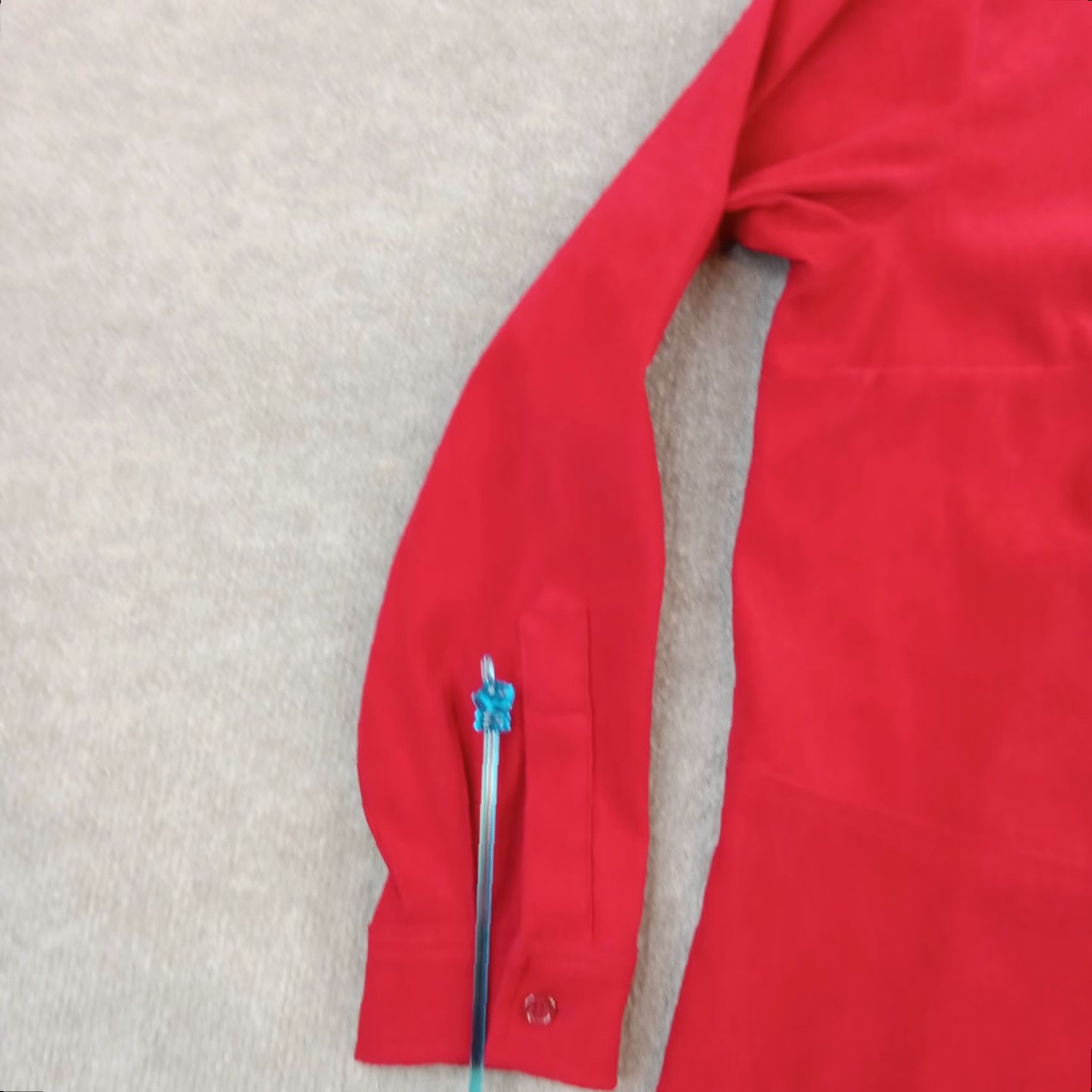 Talbots VINTAGE Talbots Women's Red Long Sleeve Button-Up Stretch Shirt 1X Preppy Size XL / US 12-14 / IT 48-50 - 6 Thumbnail