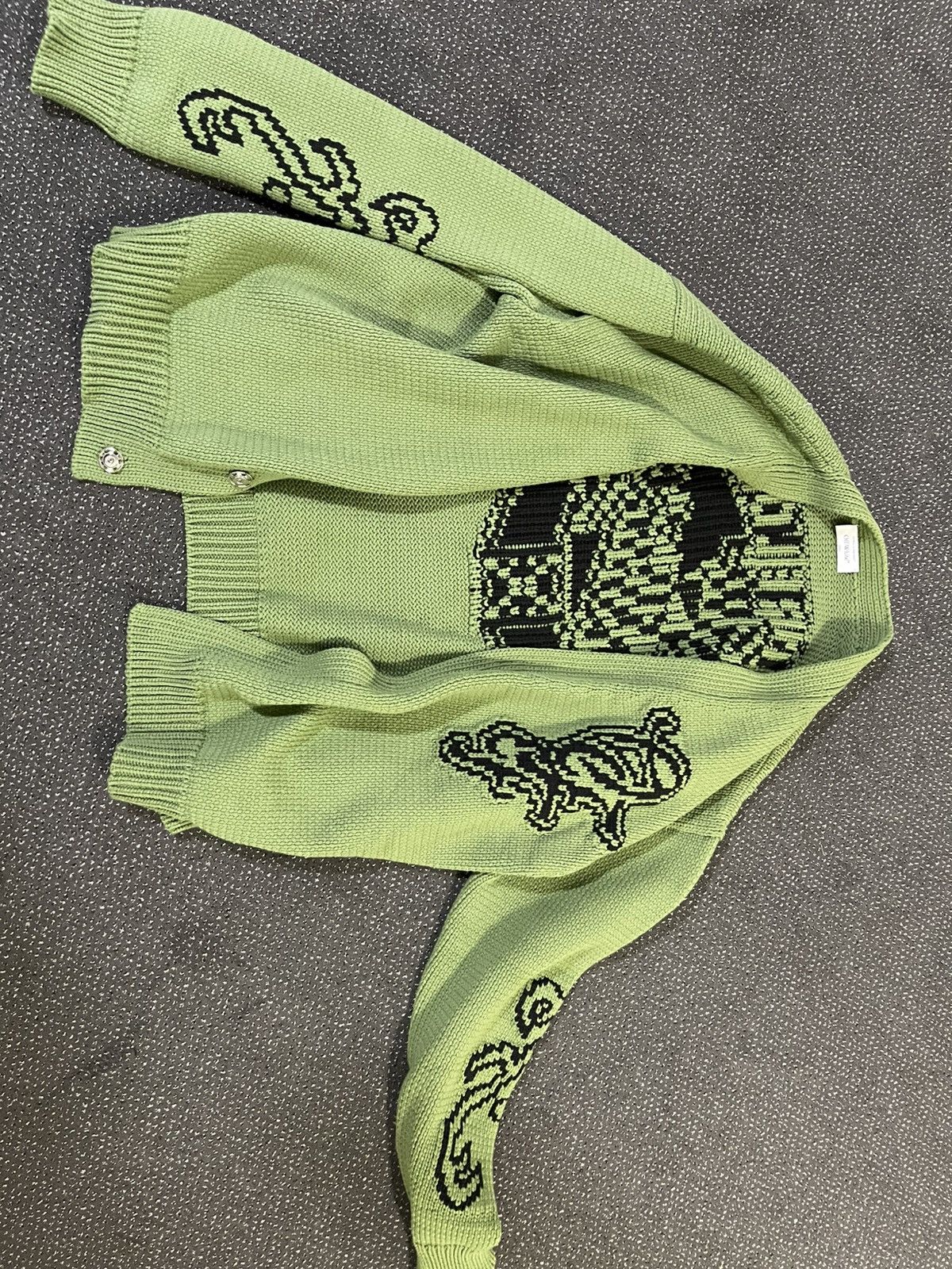 Off-White Off-White V-neck intarsia-knit cardigan Size US XL / EU 56 / 4 - 8 Thumbnail