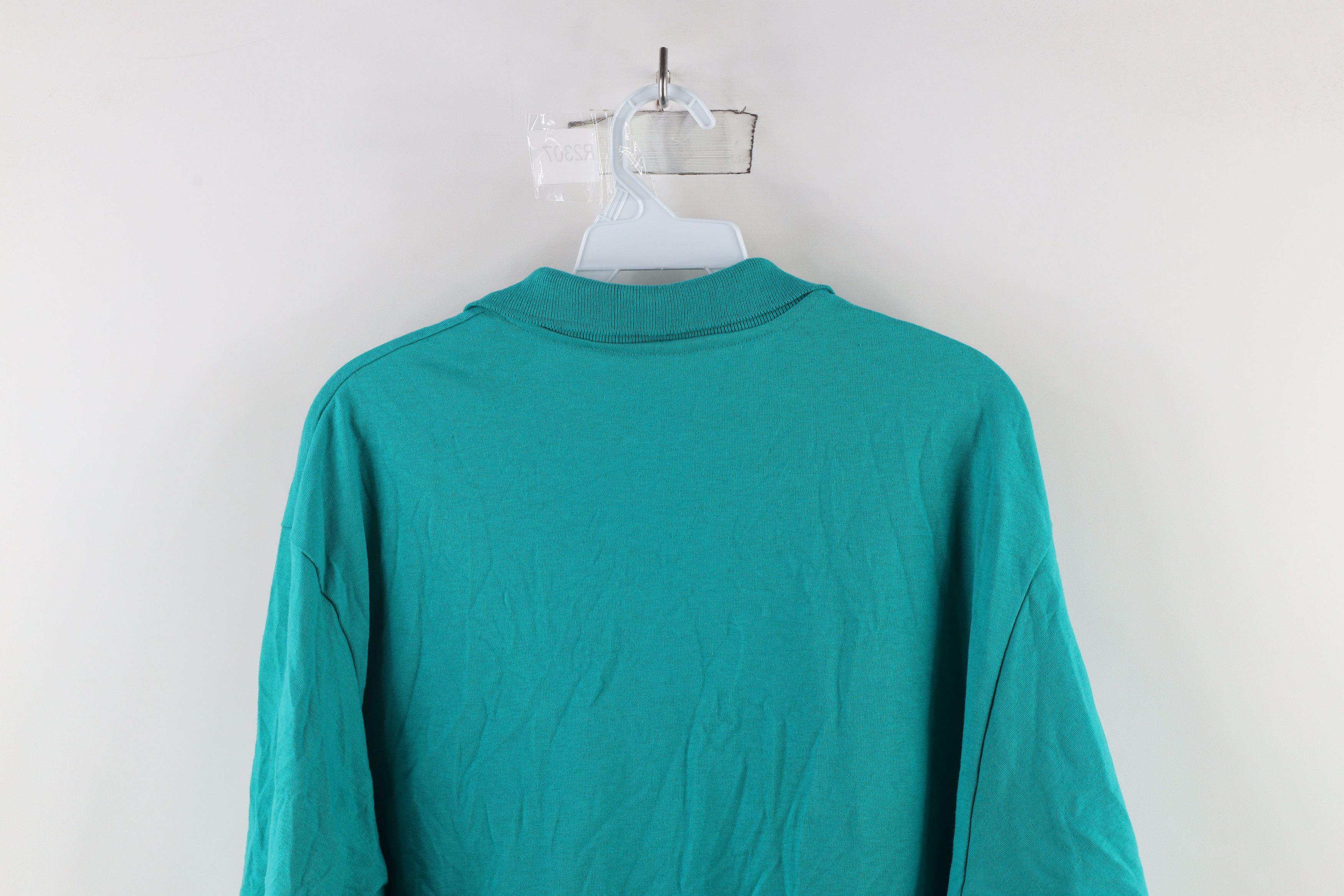 Vintage Vintage 90s Toledo Zoo & Aquarium Collared Polo Shirt Teal Size US L / EU 52-54 / 3 - 11 Thumbnail