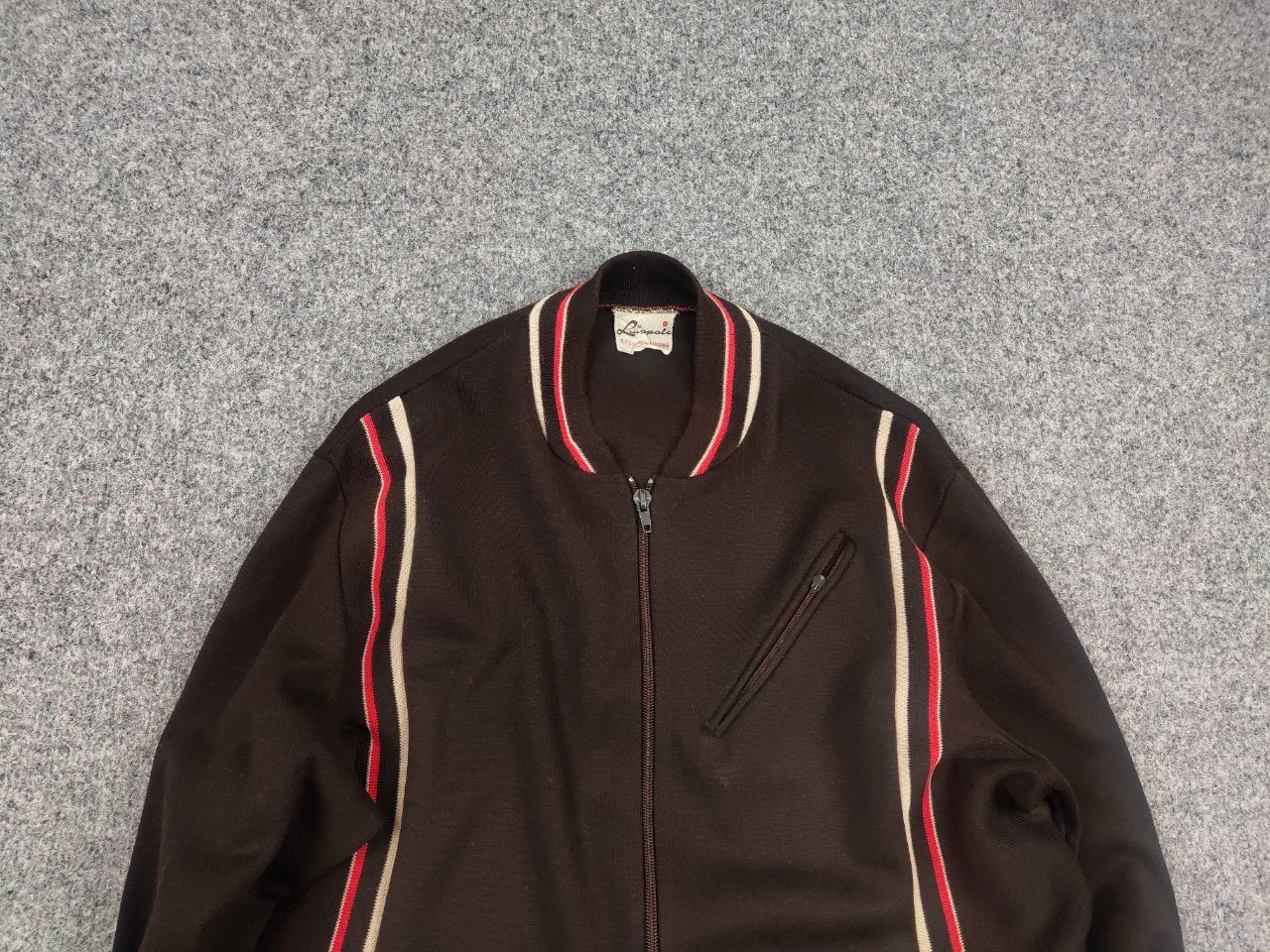 Vintage Luippold Vintage 70's track College Jacket Virgin Wool Brown Size US S / EU 44-46 / 1 - 4 Thumbnail