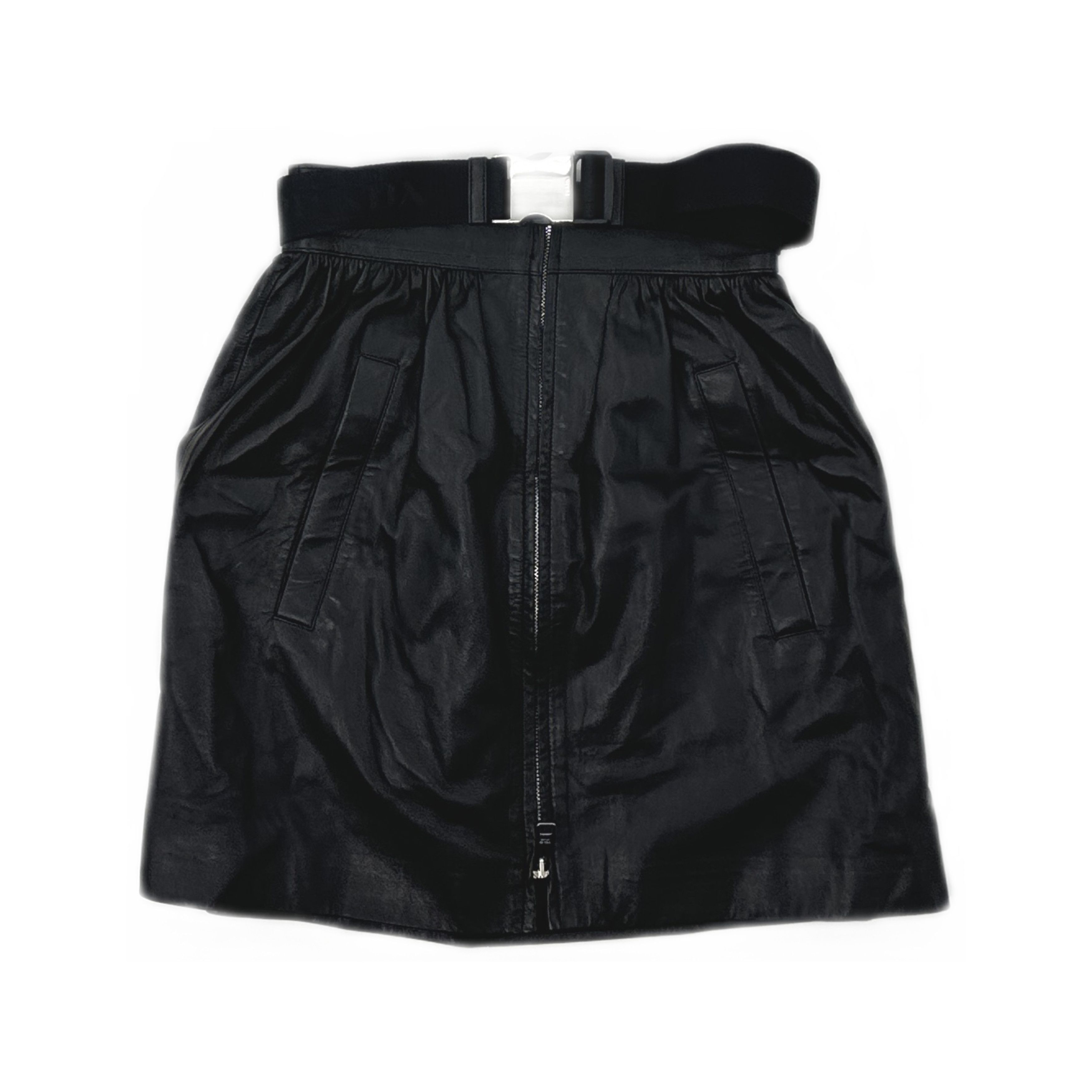 Prada Prada Leather Belted Skirt Size 36 Size 25" / US 0 / IT 36 - 1 Thumbnail