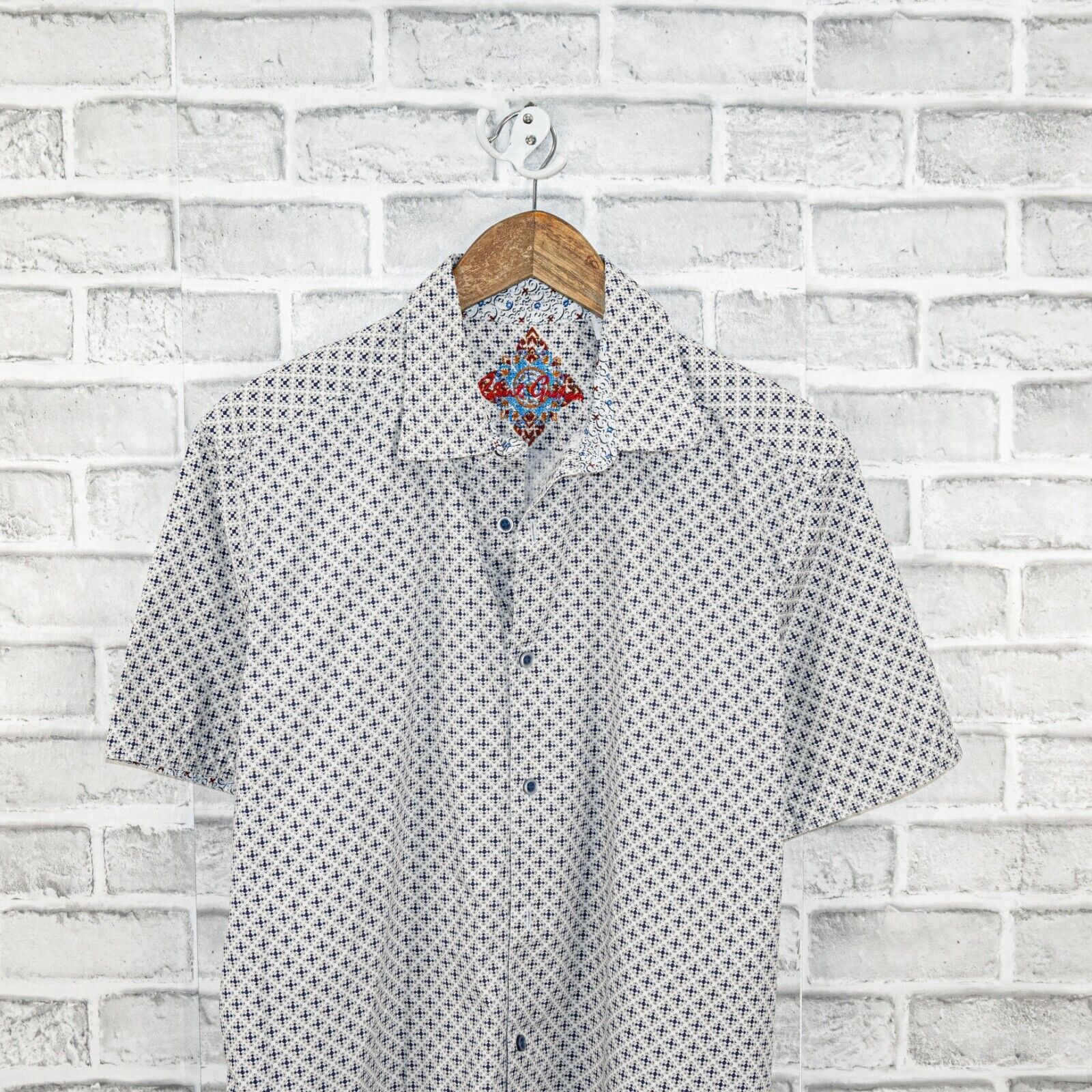 Robert Graham Robert Graham Short Sleeve Button up MOSCOW Shirt Geo Print Size US L / EU 52-54 / 3 - 4 Thumbnail