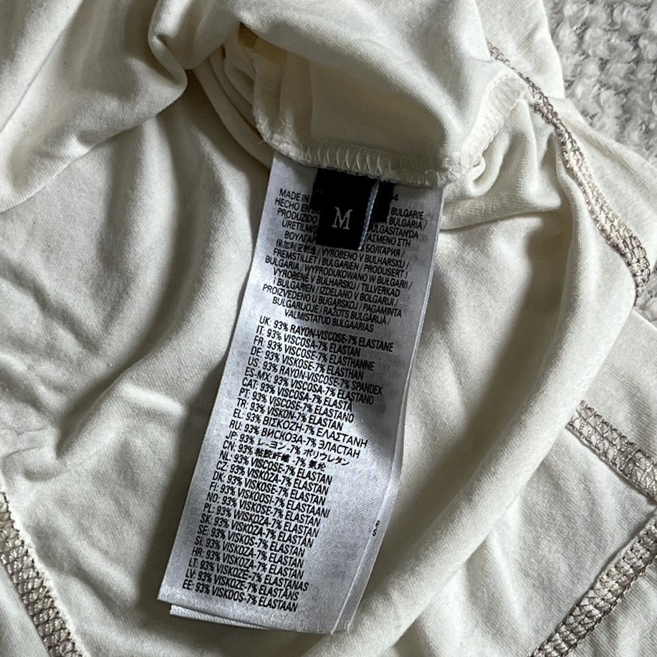 Diesel DIESEL Light Beige T-Shirt with Side Slit & Metal Logo Size M / US 6-8 / IT 42-44 - 7 Thumbnail