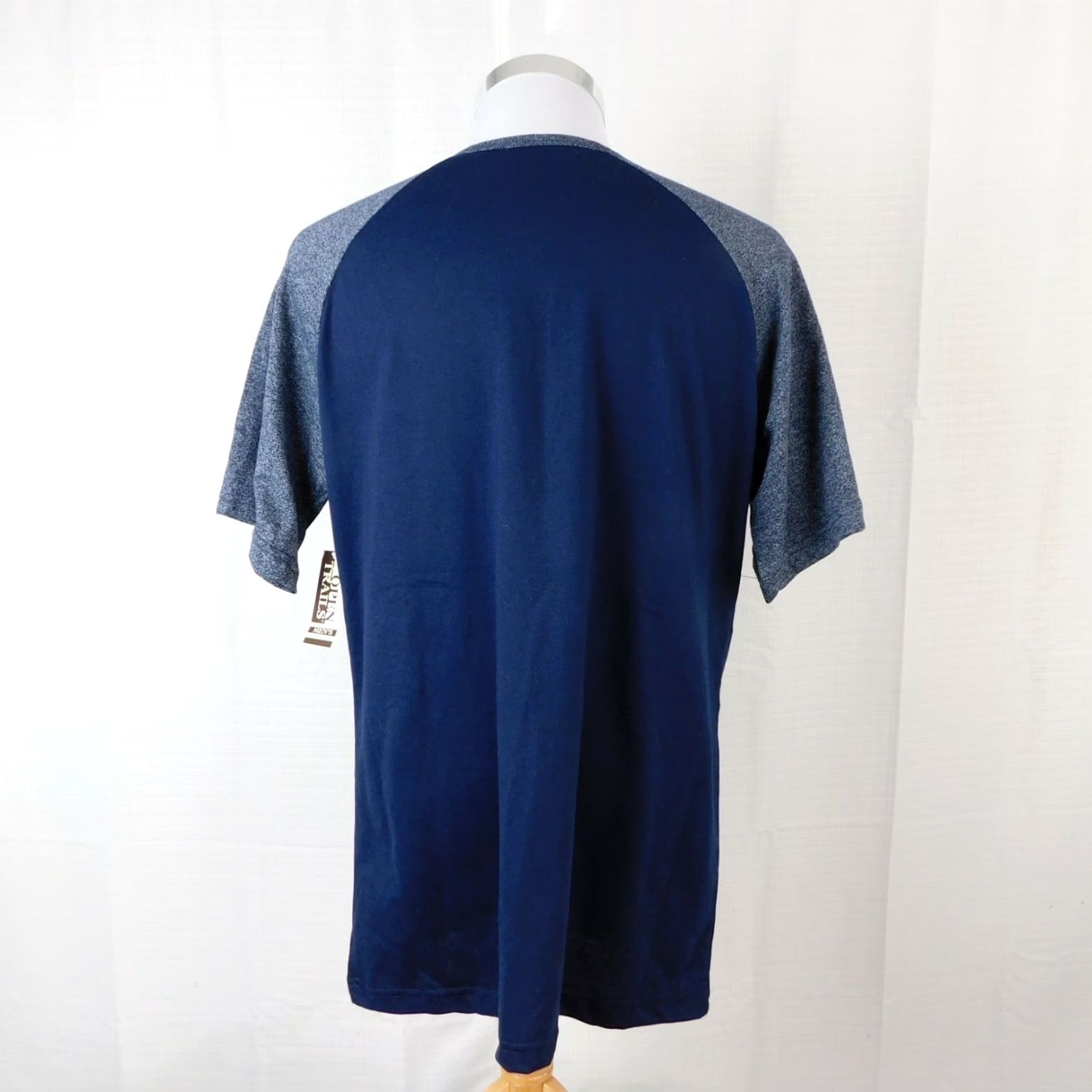 Vintage Open Trails Men's Short Sleeve Henley T-Shirt Navy Medium Cotton Blend Shirt Mens M Blue 60% Cotton 40% Polyester 1517 Size US M / EU 48-50 / 2 - 2 Thumbnail