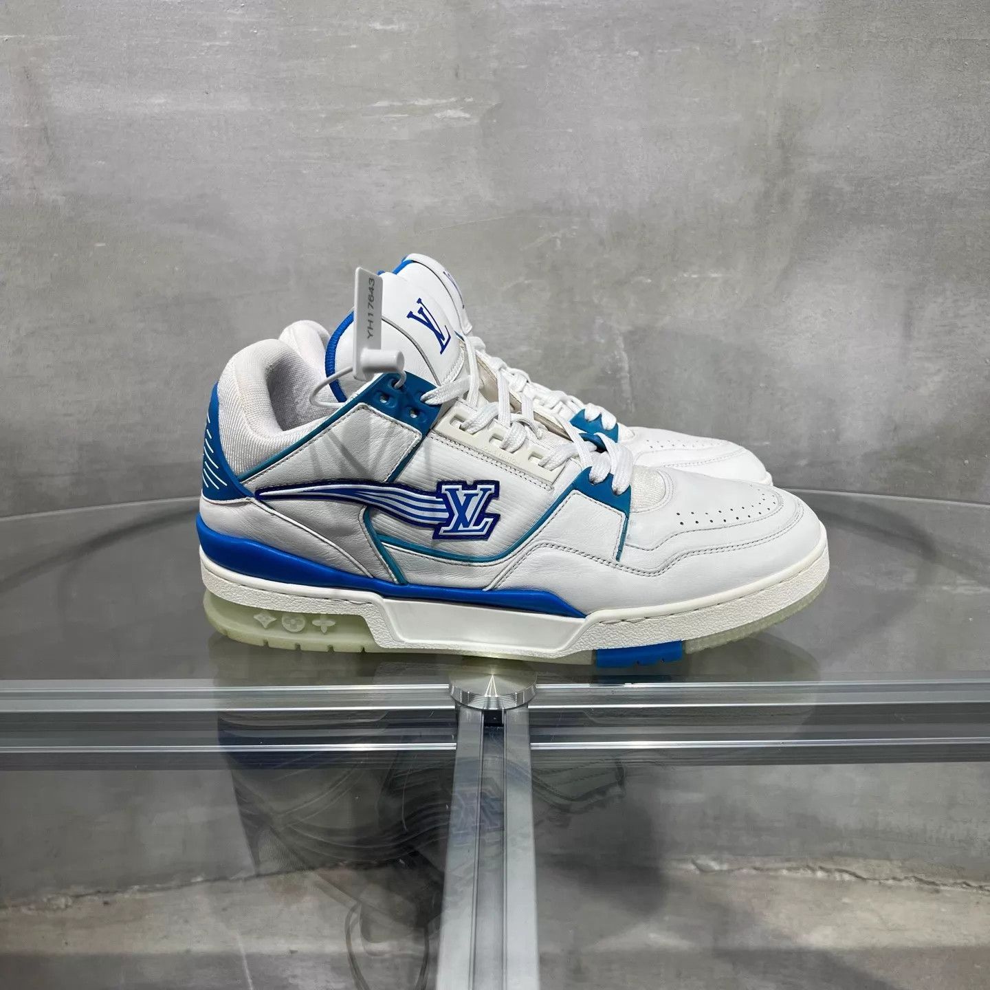 Louis Vuitton LV Trainer High Top White Blue UK8.5/42.5 Size US 9.5 / EU 42-43 - 4 Thumbnail