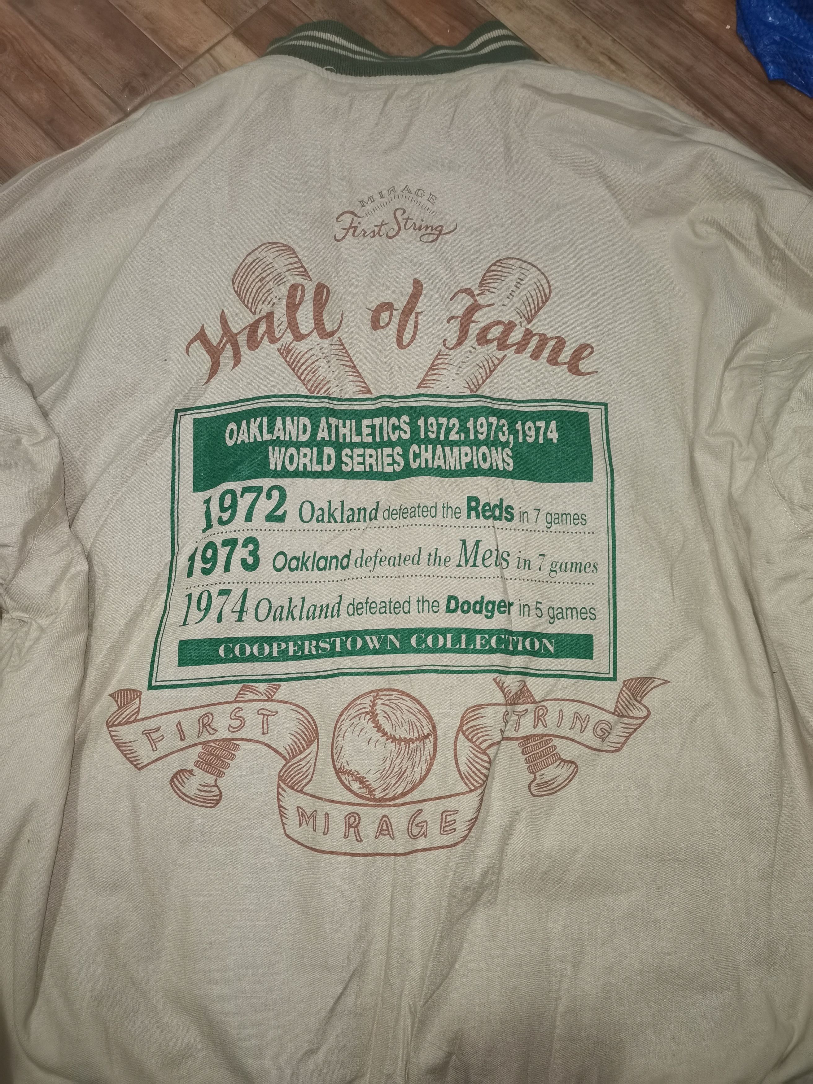 Vintage Oakland athletics world series reversible jacket vintage Size US XL / EU 56 / 4 - 10 Thumbnail