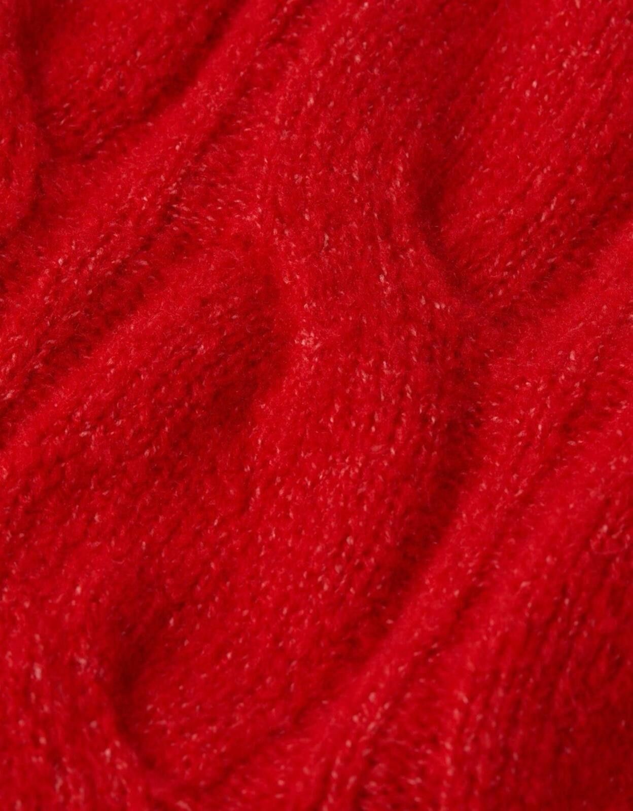 American Eagle Outfitters American Eagle Whoa So Soft Cable Knit Sweater Red Crewneck Size L / US 10 / IT 46 - 7 Thumbnail
