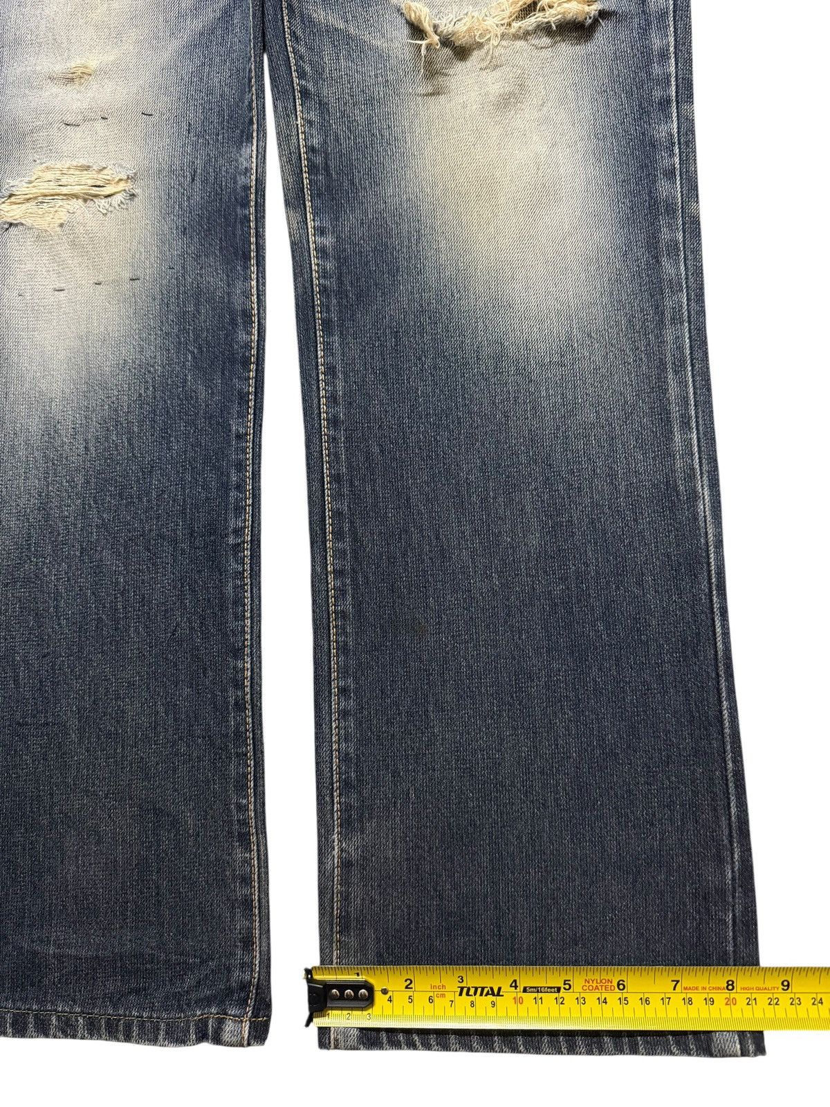 Edwin Vintage 90s Edwin 503 Faded Wash Distressed Regular Straight Size US 36 / EU 52 - 14 Thumbnail