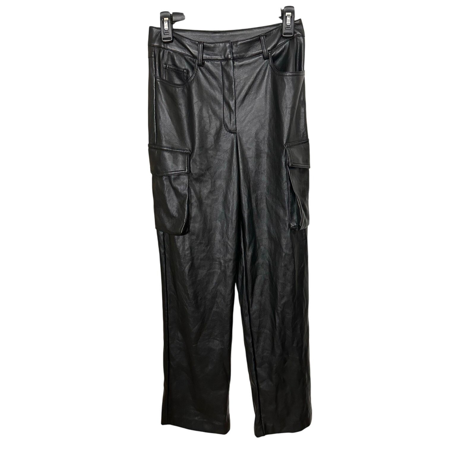 Generation Love Generation Love Nate Vegan Leather Cargo Pants Black size XS Size 25" / US 0 / IT 36 - 3 Thumbnail
