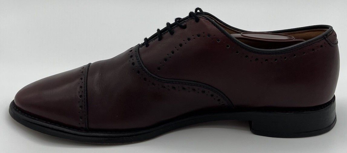 Allen Edmonds Allen Edmonds HALE Size 9C Burgundy Oxfords Leather Cap Toe Size US 9 / EU 42 - 2 Thumbnail