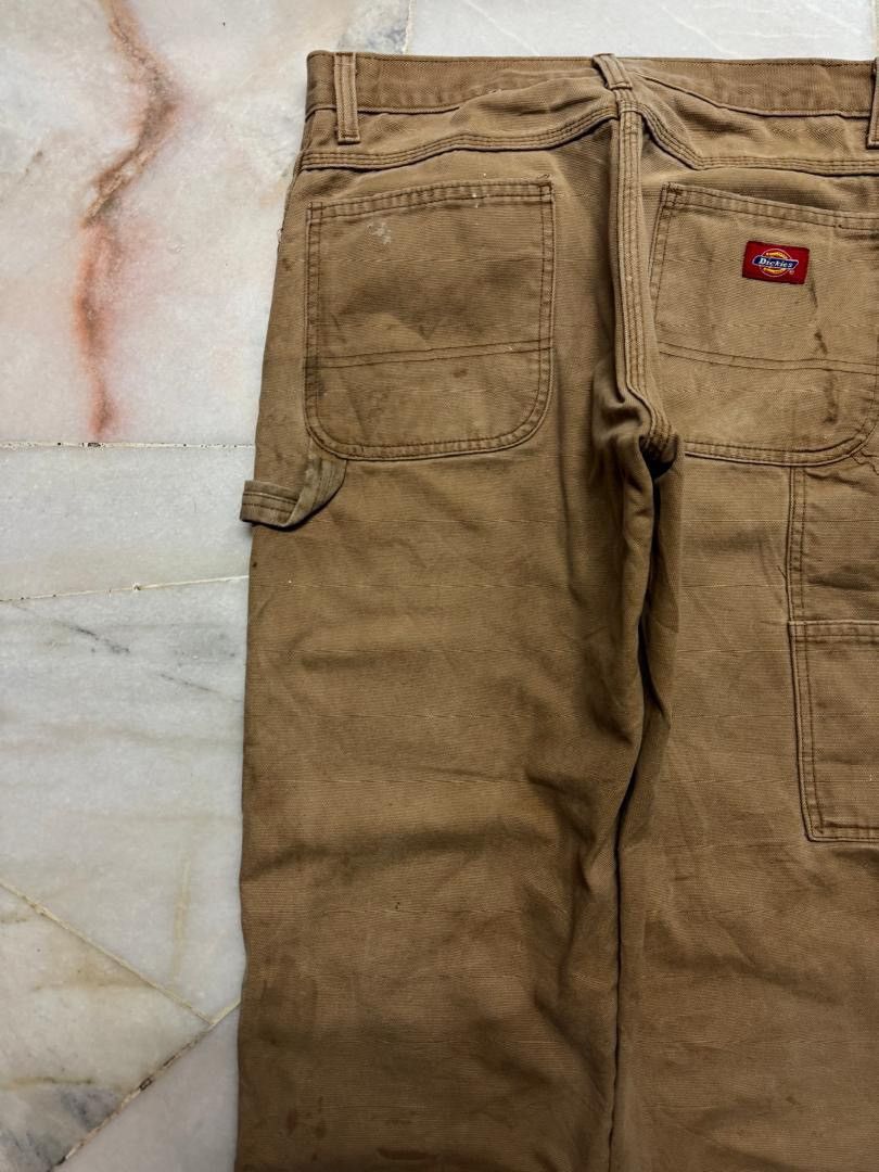 Dickies 💥CRAZY💥VTG DICKIES INSANE THRASHED DUCK WORKWEAR CARPENTER Size US 29 - 14 Thumbnail