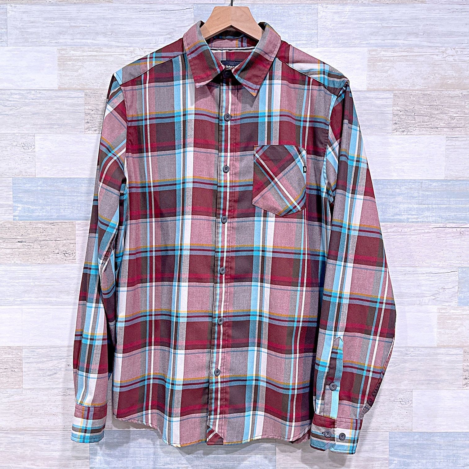 Marmot Marmot Flannel Button Down Shirt Burgundy Plaid Mens Medium Size US M / EU 48-50 / 2 - 1 Thumbnail