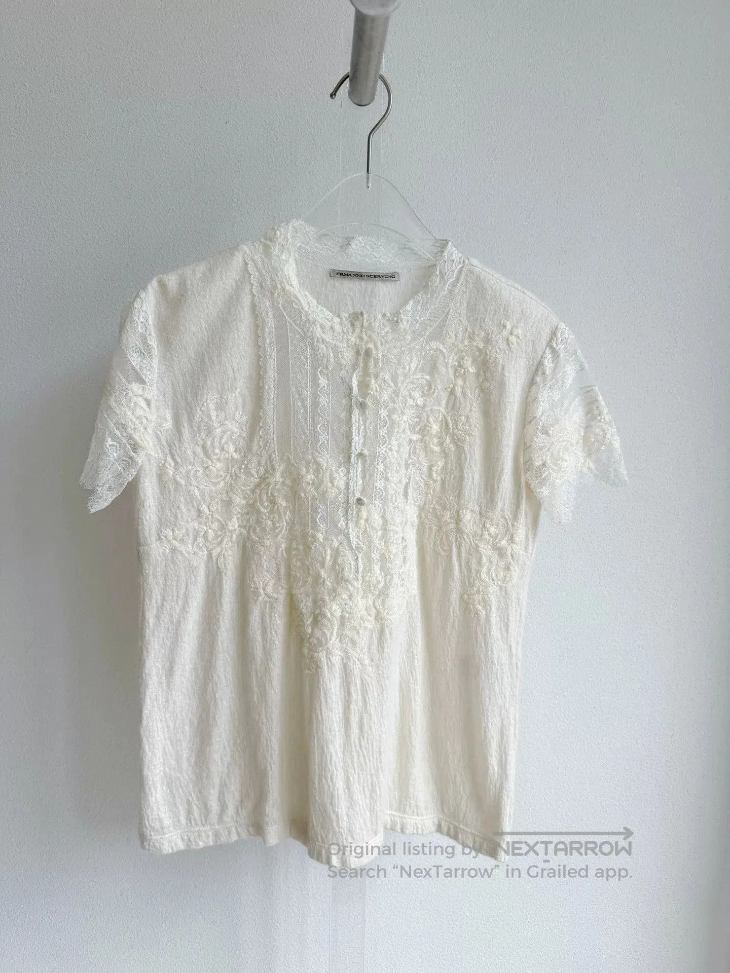 Ermanno Scervino Ermanno Scervino Floral Lace Short-Sleeve. Size S / US 4 / IT 40 - 1 Thumbnail
