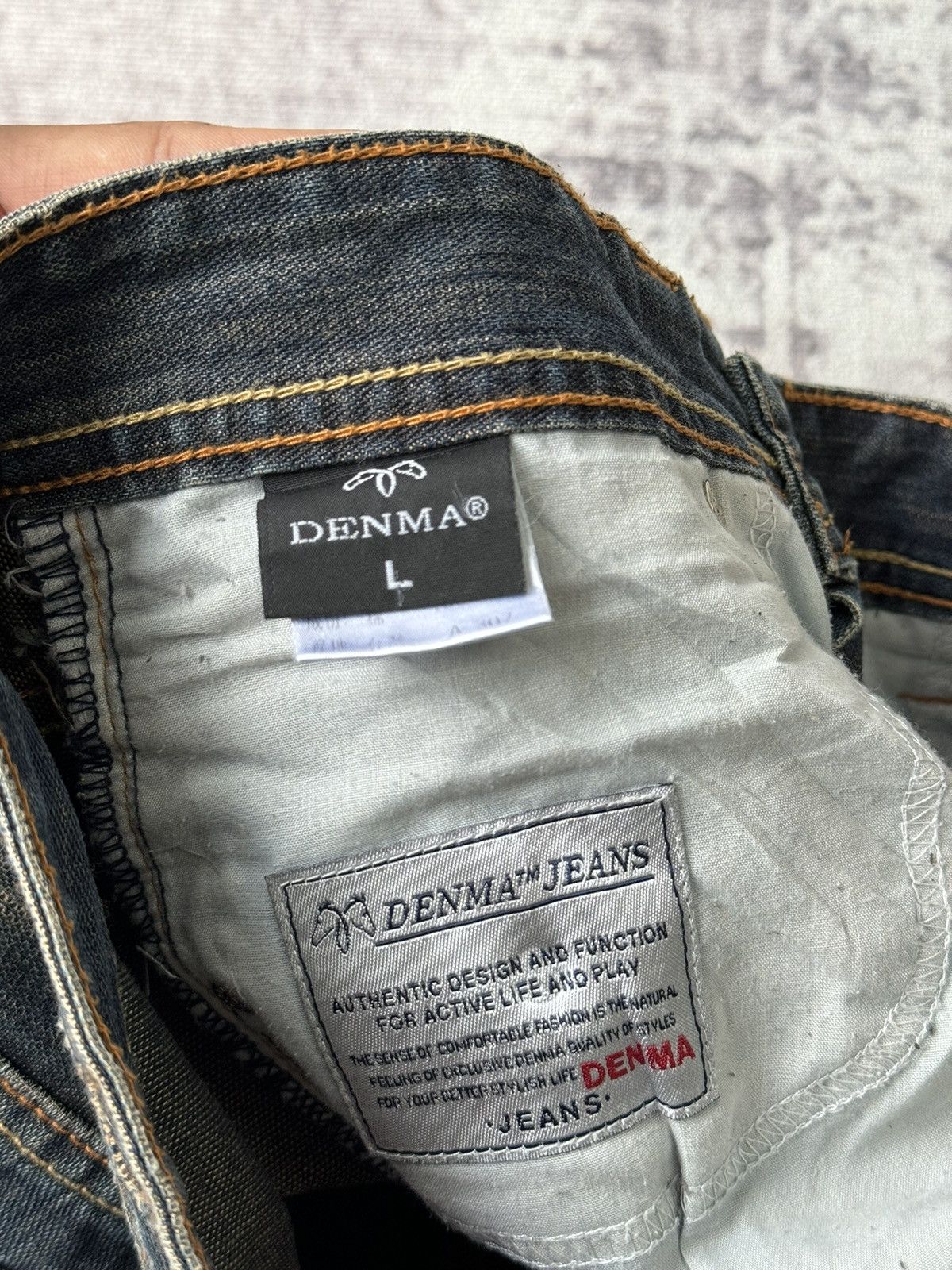 Japanese Brand Denma DF-7 Devil Flared Distressed Denim / GOA Style Size US 29 - 12 Thumbnail