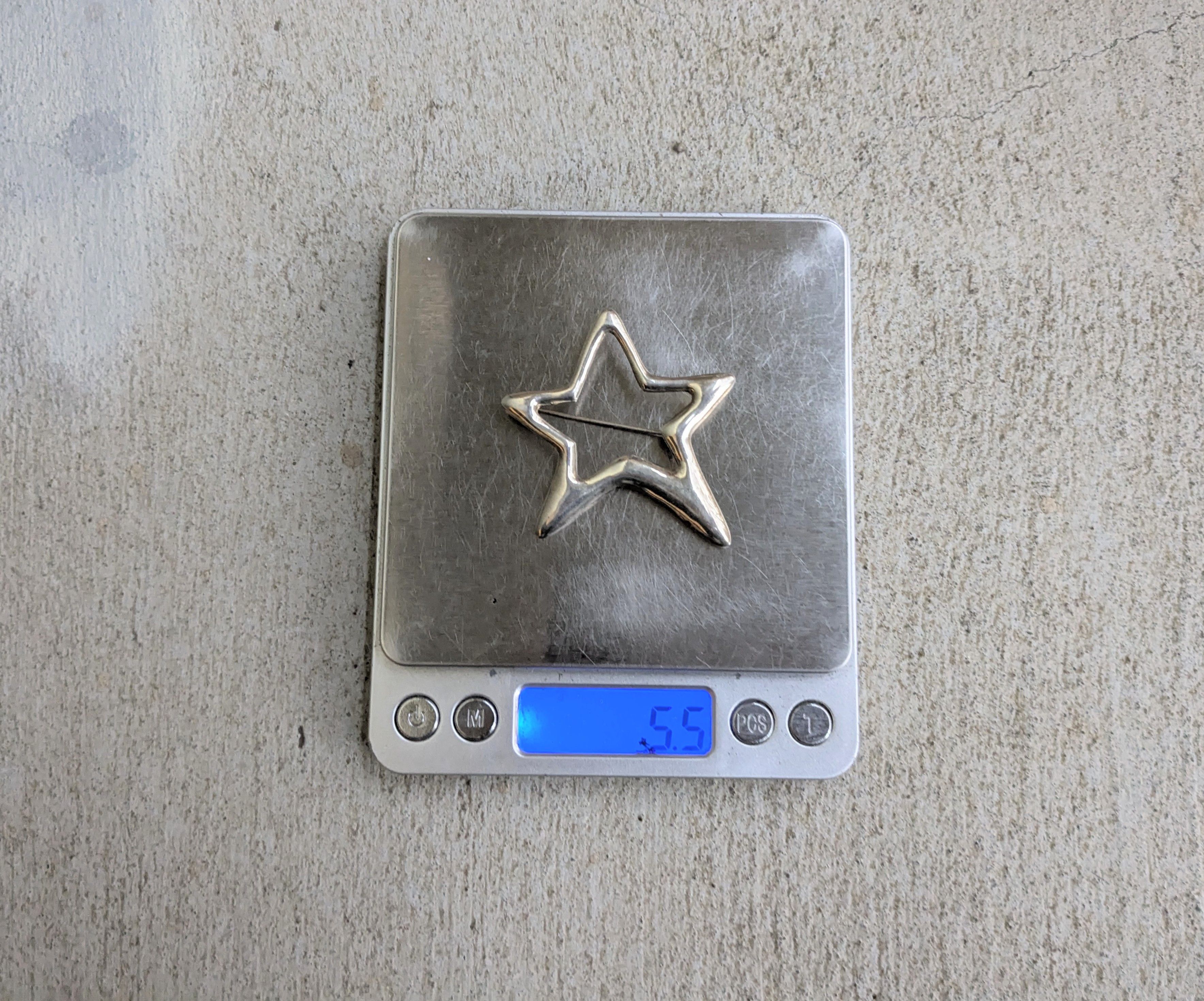 Vintage Vintage Sterling Silver Brooch Pin Star Hollow Puffy Size ONE SIZE - 9 Thumbnail