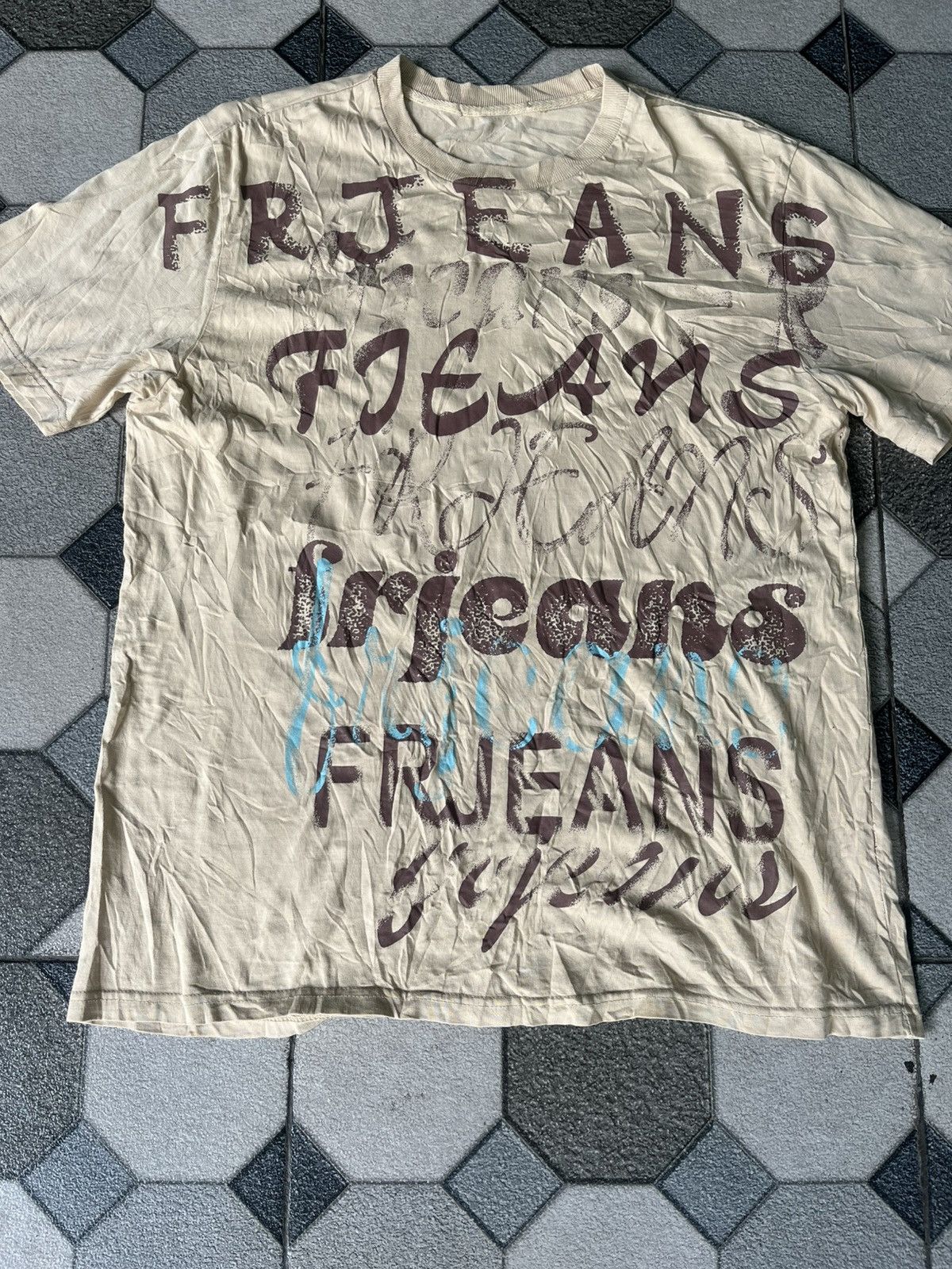 Hysteric Glamour Japanese Vintage FRJ Jeans poem t shirt Size US L / EU 52-54 / 3 - 3 Thumbnail