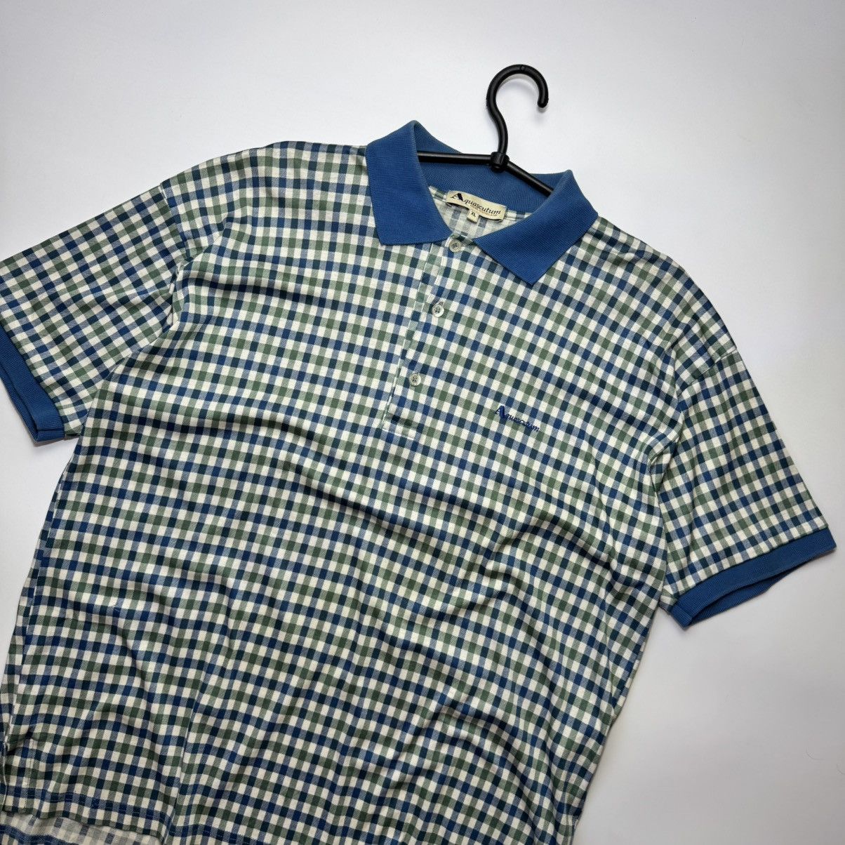 Aquascutum Aquascutum London Check Polo Shirt Size XL Size US XL / EU 56 / 4 - 3 Thumbnail