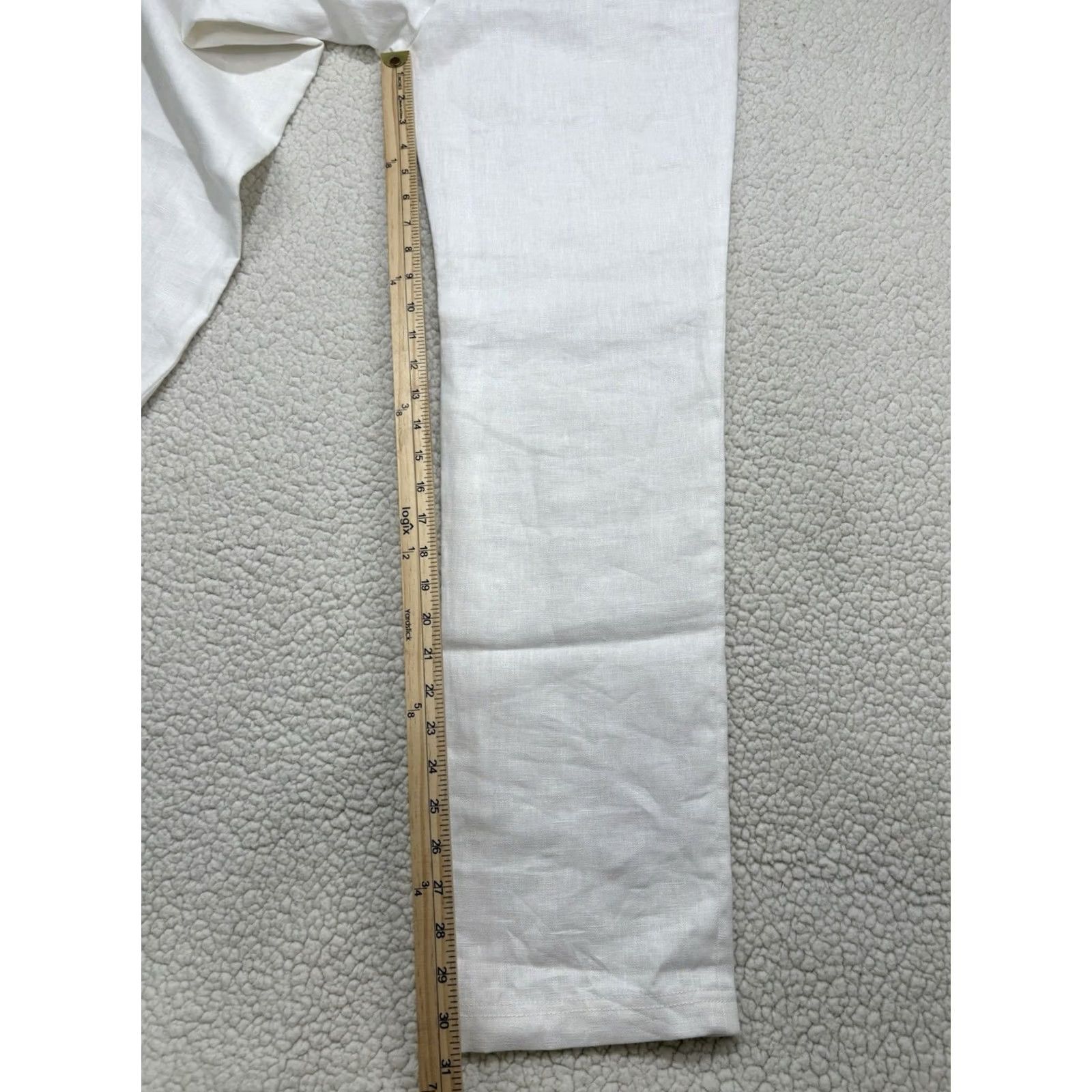 Michael Kors Michael Kors White Linen Pants Slacks Straight Leg Womens Sz 2 Drawstring Linen Size 26" / US 2 / IT 38 - 7 Thumbnail