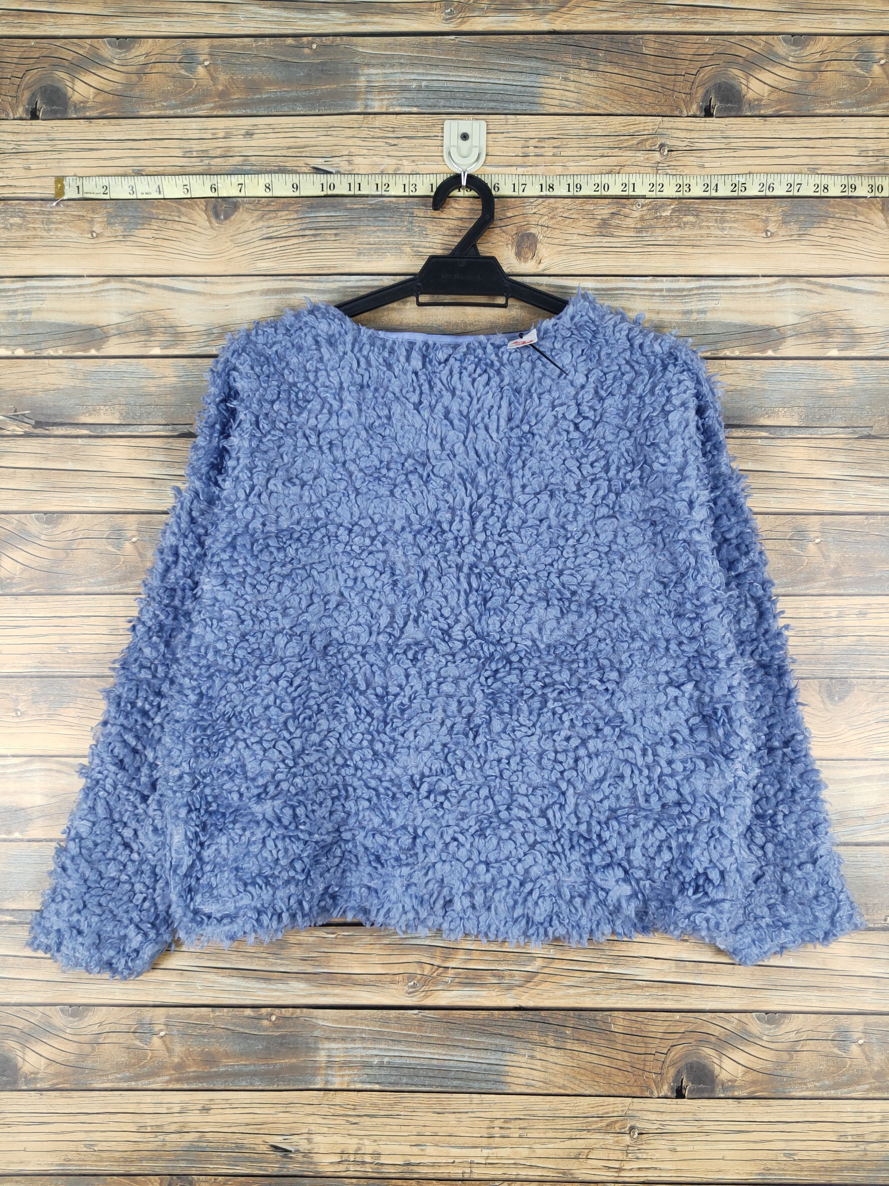 Japanese Brand × Vintage Japanese Brand Blue Fur shaggy Mohair Knitwear #W1347 Size M / US 6-8 / IT 42-44 - 7 Thumbnail