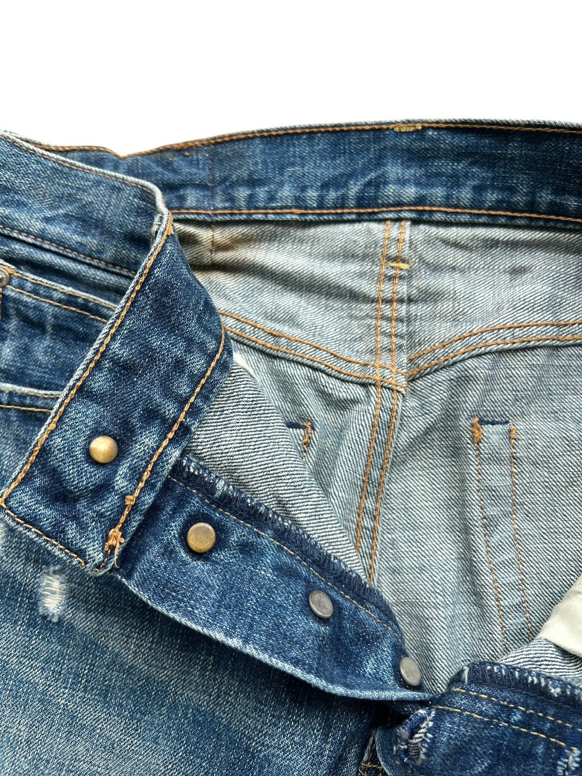 Vintage Vintage Japanese Selvedge Distressed Denim Jeans 30x30 Size US 30 / EU 46 - 10 Thumbnail