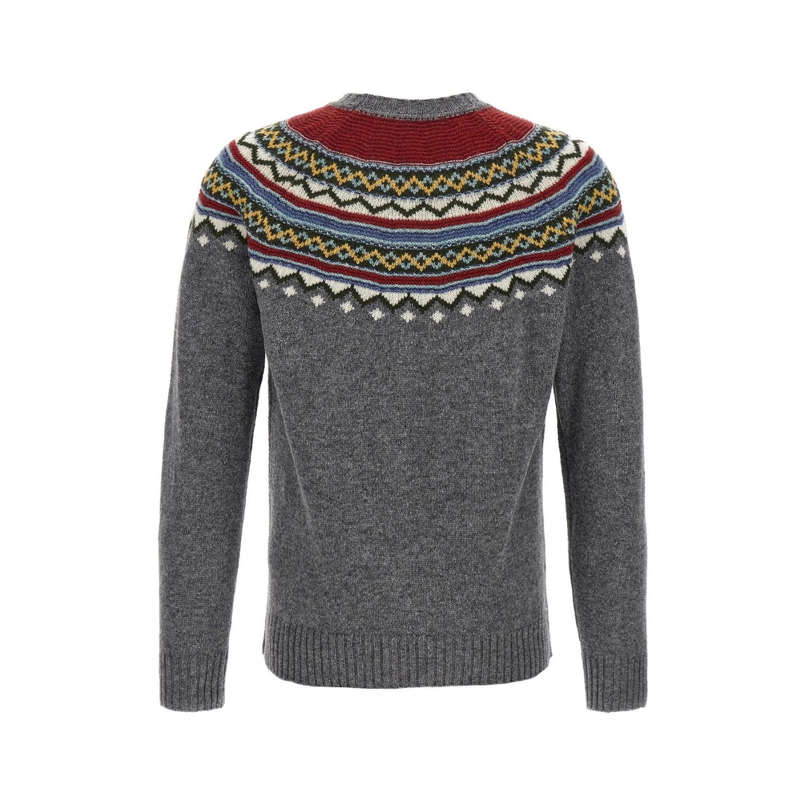 Dsquared2 DSQUARED2 Intarsia Gray Wool Sweater New & Authentic (Men's Size US M / EU 48-50 / 2 - 2 Thumbnail