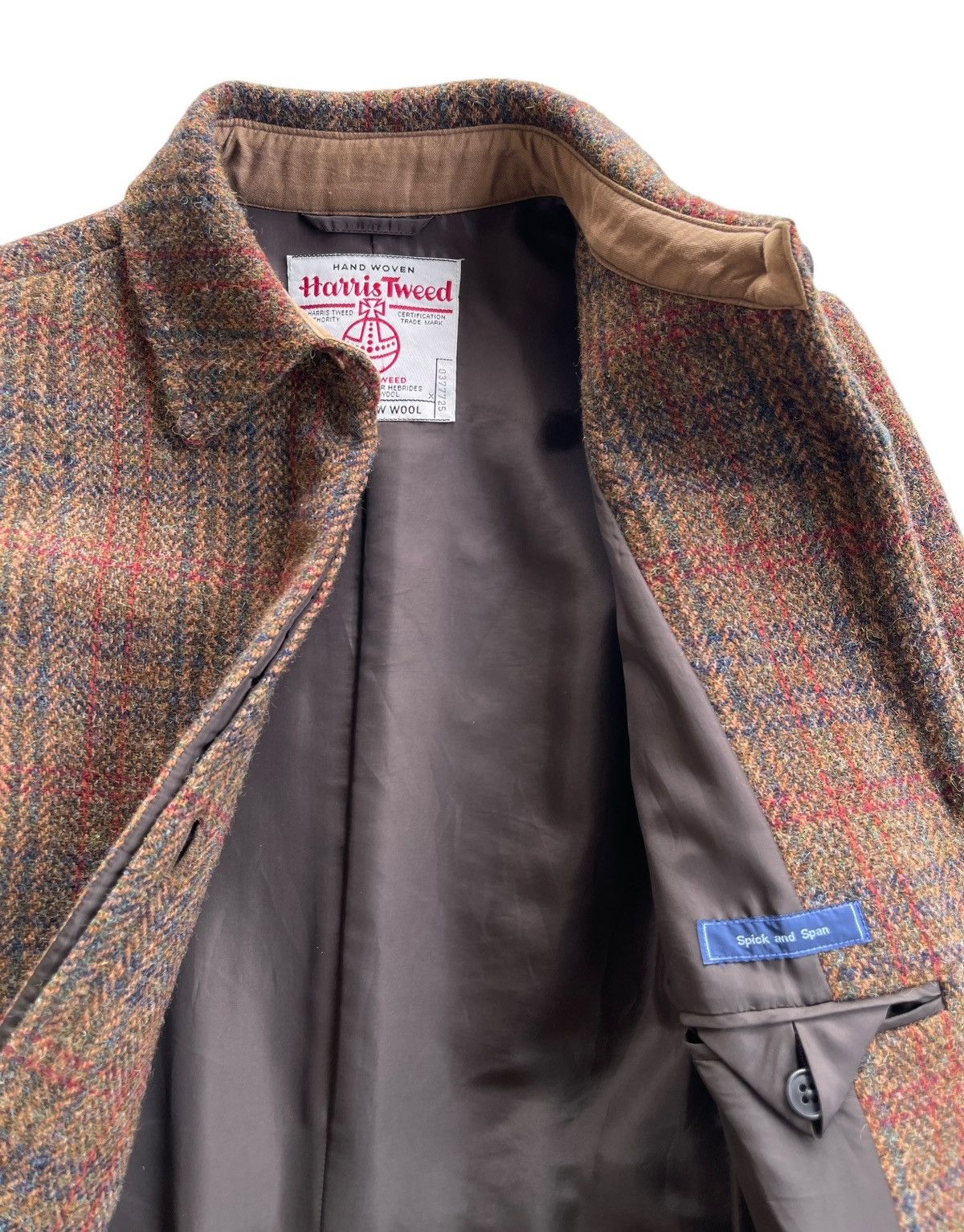 Harris Tweed Harris Tweed Wool Checked Long Coat Size S / US 4 / IT 40 - 5 Thumbnail