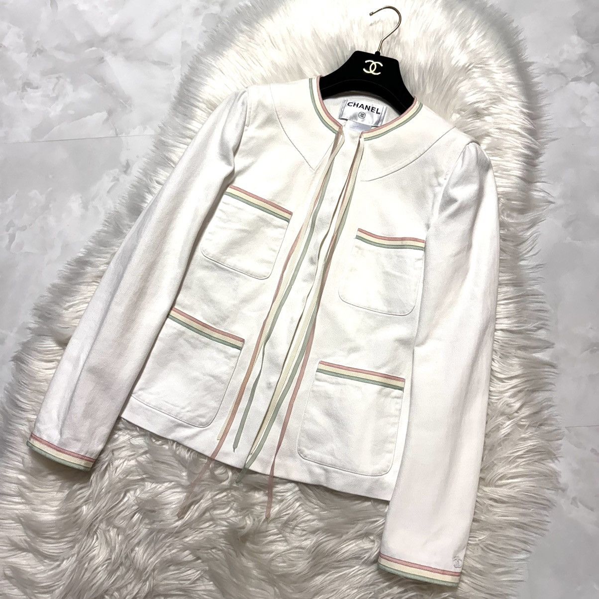 Chanel Chanel COCO decoration, border piping, fringe ribbon,jacket Size S / US 4 / IT 40 - 4 Thumbnail