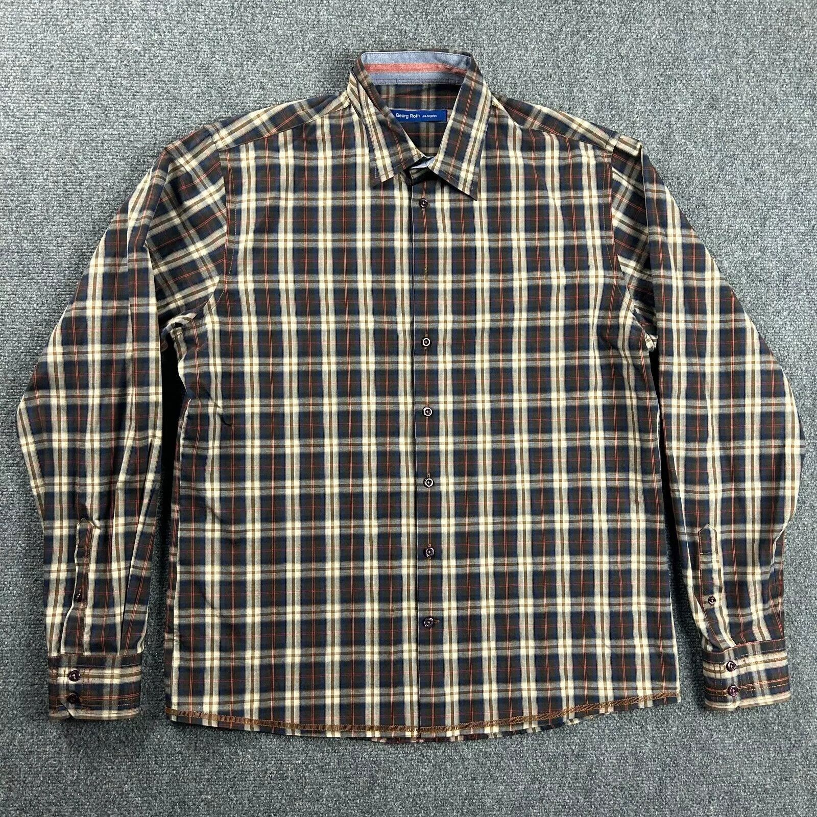 Georg Roth Georg Roth Los Angeles Shirt Mens XL Plaid Button Up Cotton Size US XL / EU 56 / 4 - 1 Thumbnail