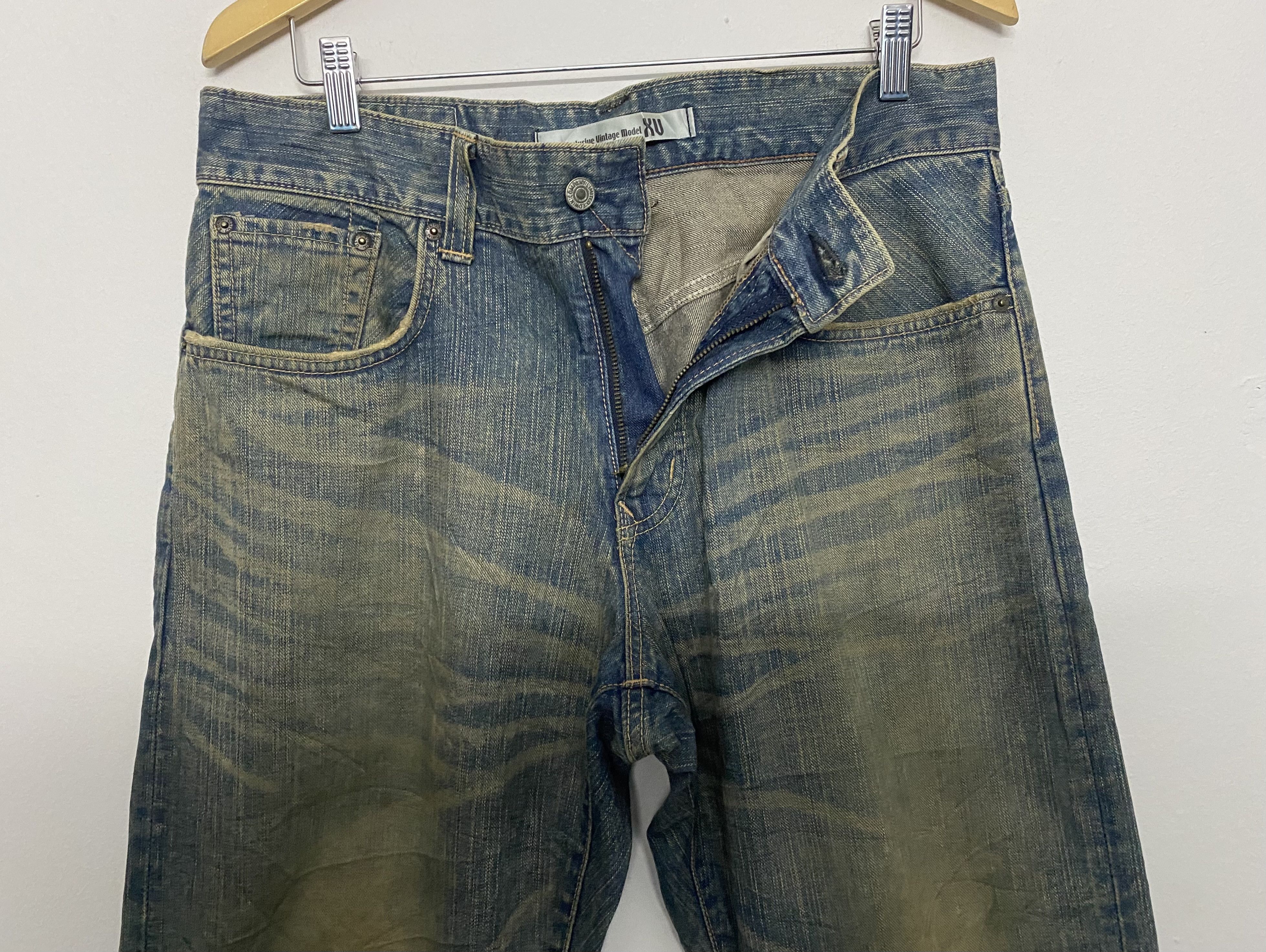 Edwin EDWIN 405XV Exclusive Model Faded Distressed Dark Wash Jeans Size US 34 / EU 50 - 5 Thumbnail