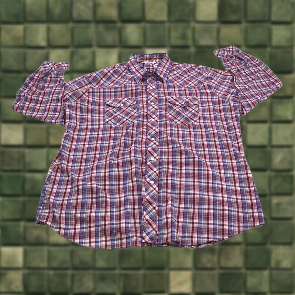 Vintage VINTAGE Montgomery Ward Western Workwear Pearl Snap Shirt XL Rockabilly Size US XL / EU 56 / 4 - 1 Thumbnail