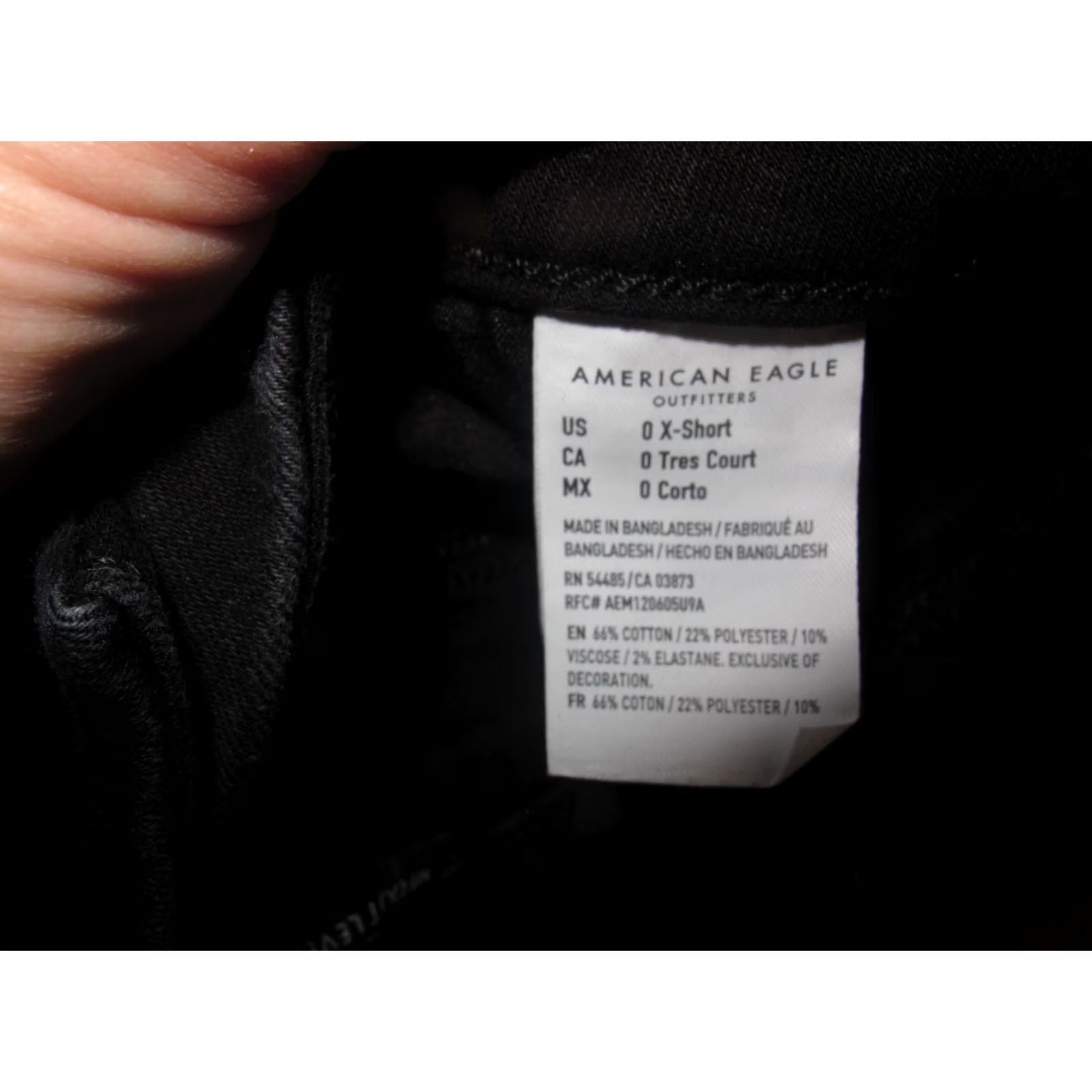 American Eagle Outfitters American Eagle Outfitters Next Level Stretch Skinny Jeans Womens 0 X-Short Black Size 25" / US 0 / IT 36 - 6 Thumbnail