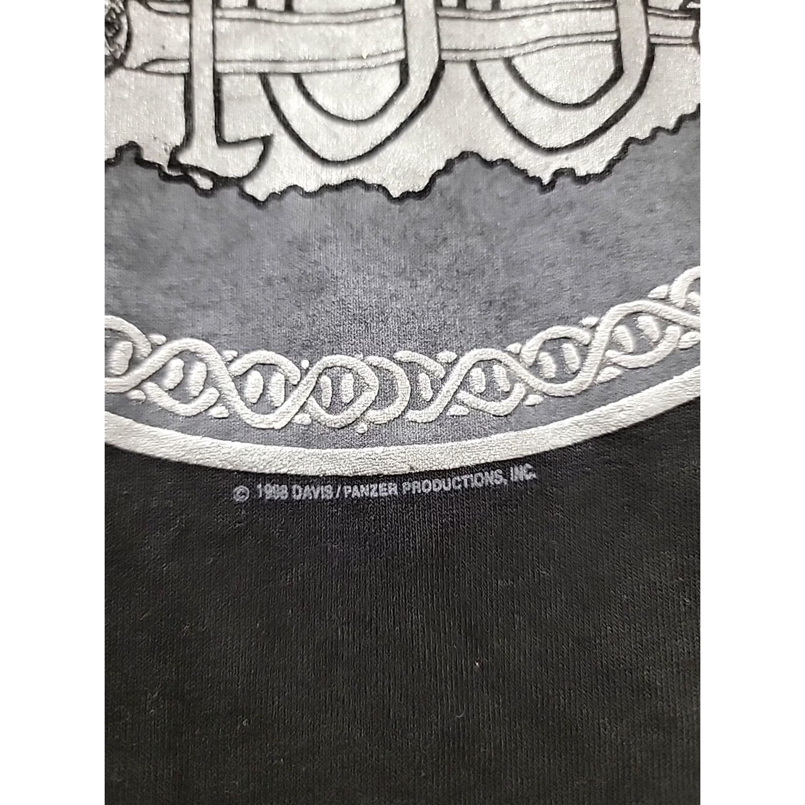Vintage VINTAGE Highlander Shirt Mens XL 1998 90s Graphic Print Crew Neck Short Sleeve Black Cotton T-Shirt Size US XL / EU 56 / 4 - 3 Thumbnail