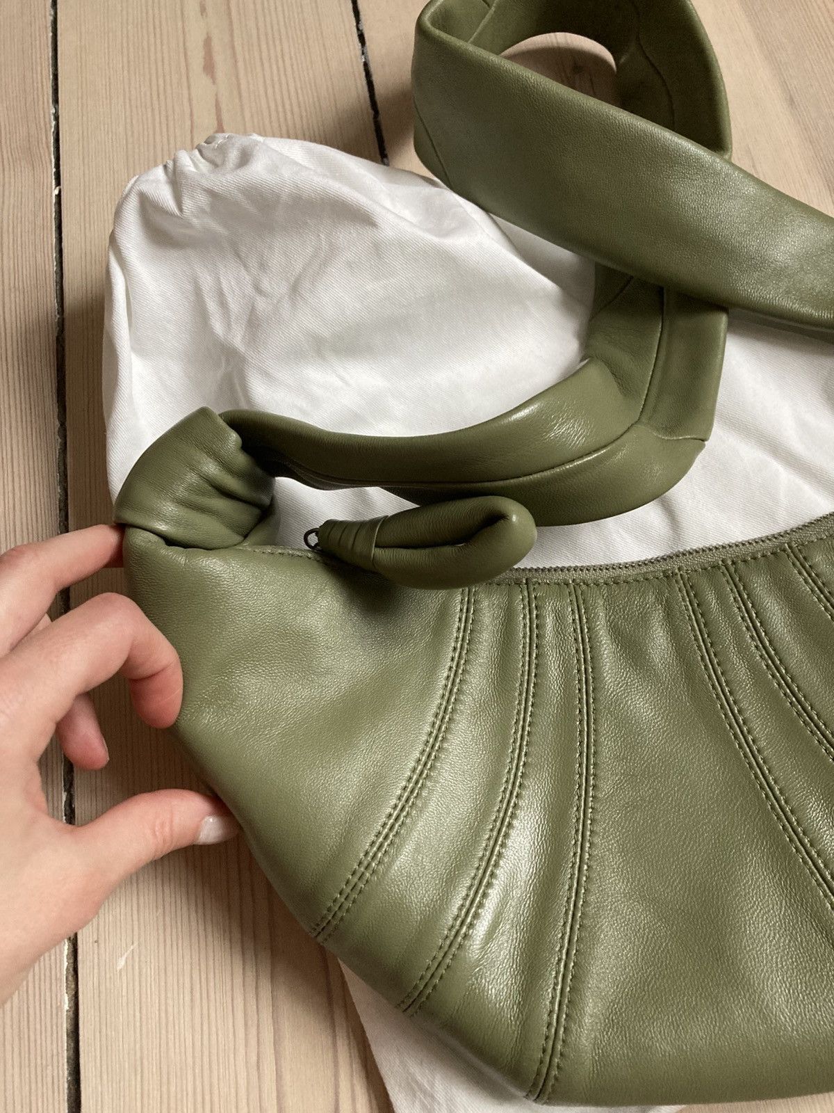 Lemaire Lemaire Croissant bag in green Size ONE SIZE - 3 Thumbnail