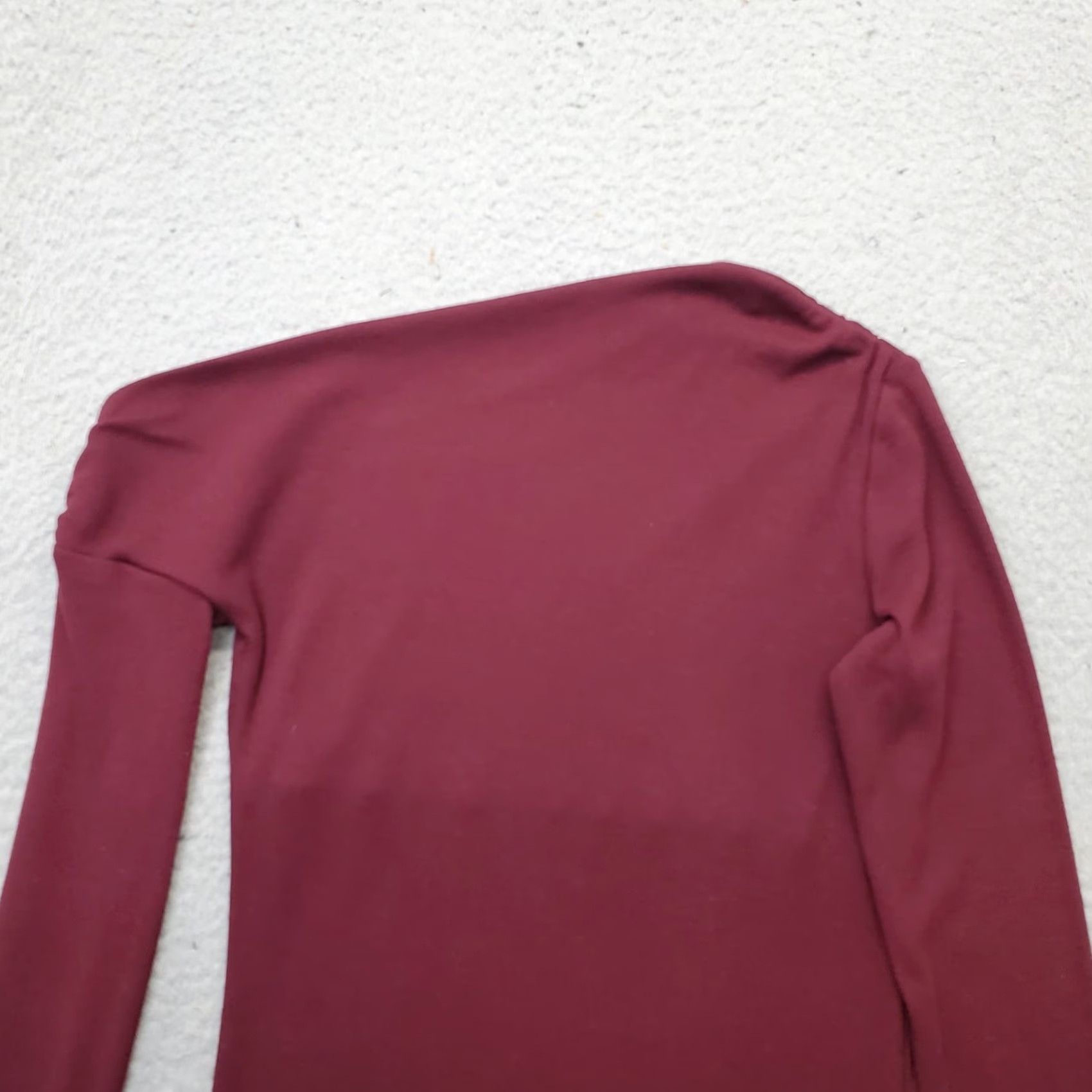 Vintage MNG Shirt Womens S Red Fitted Stretch Long Sleeve Boat Neck Casual Basic Womens Size S Size S / US 4 / IT 40 - 8 Thumbnail