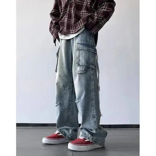 VIBE Ripped Holes Cargo jeans Size US 32 / EU 48 - 1 Thumbnail