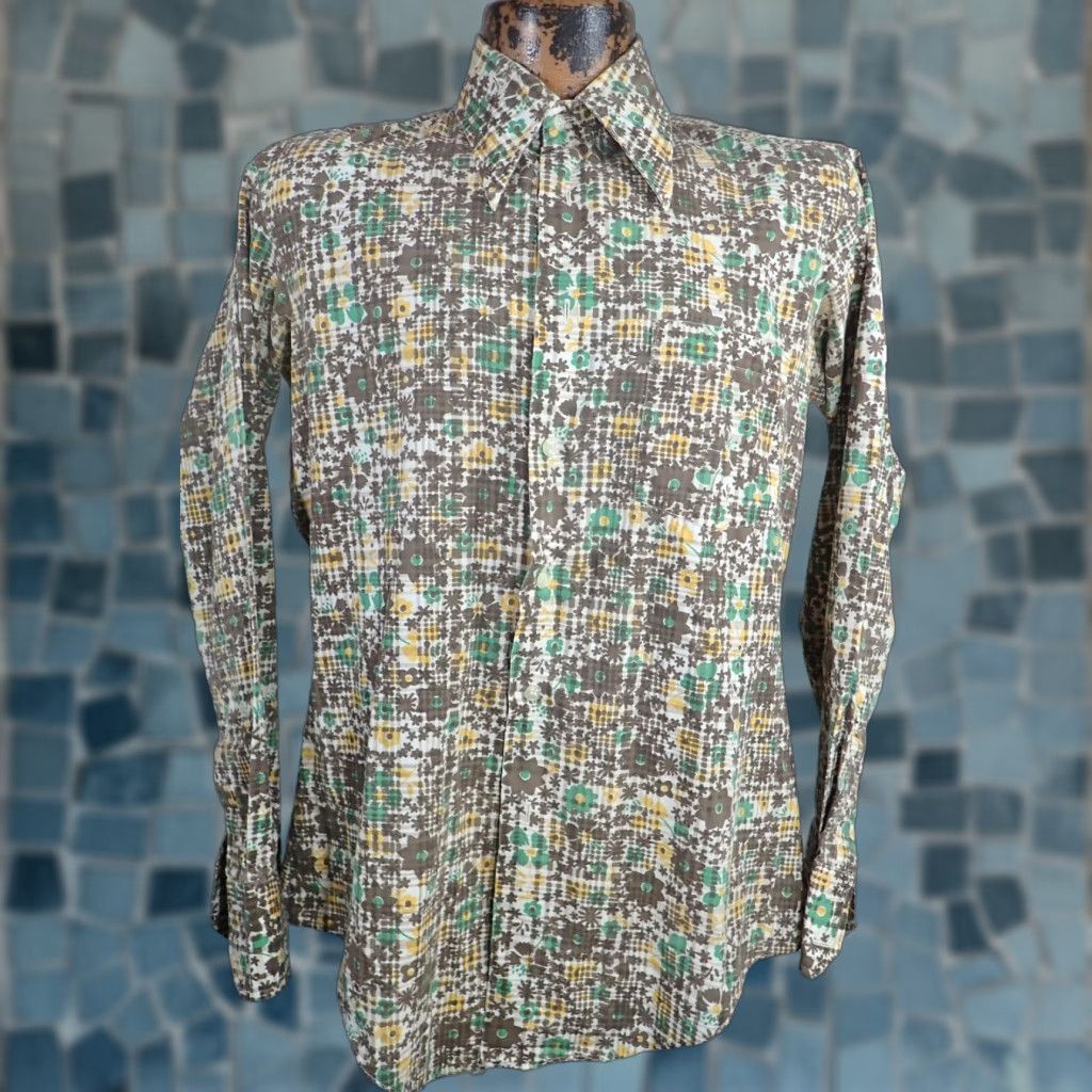 Vintage VINTAGE National Shirt Shops Shirt Mens M 60s 70s Floral Rockabilly Disco AOP Bohemian 1970s Vintage True - Size US M / EU 48-50 / 2 - 1 Thumbnail