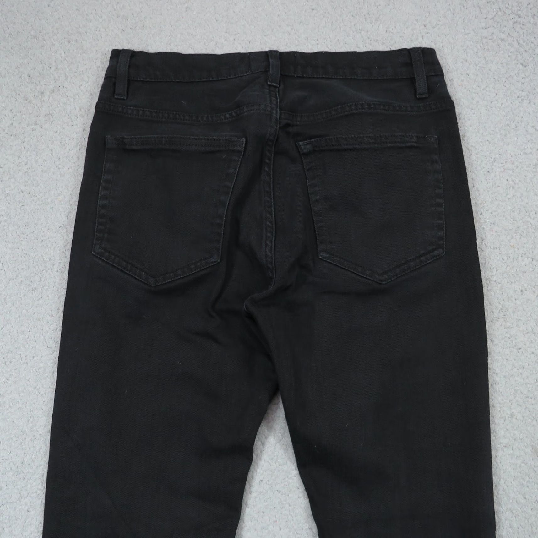 Acne Studios Acne Studios Jeans Men 29 Black Town Stay Cropped Denim Button Fly Mid Rise Jeans Mens Black City Cropped 5-Pocket Design Urban Modern Style Size US 29 - 3 Thumbnail