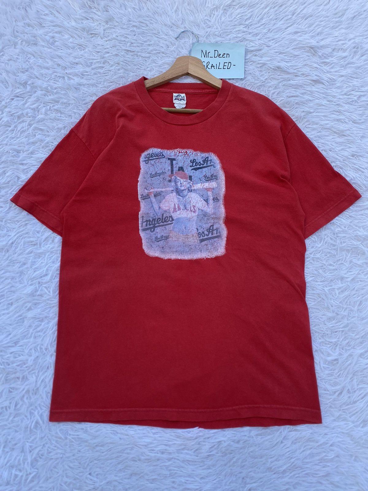 MLB Rare Vintage Marilyn Monroe Los Angeles Angles Tshirt Size US L / EU 52-54 / 3 - 3 Thumbnail