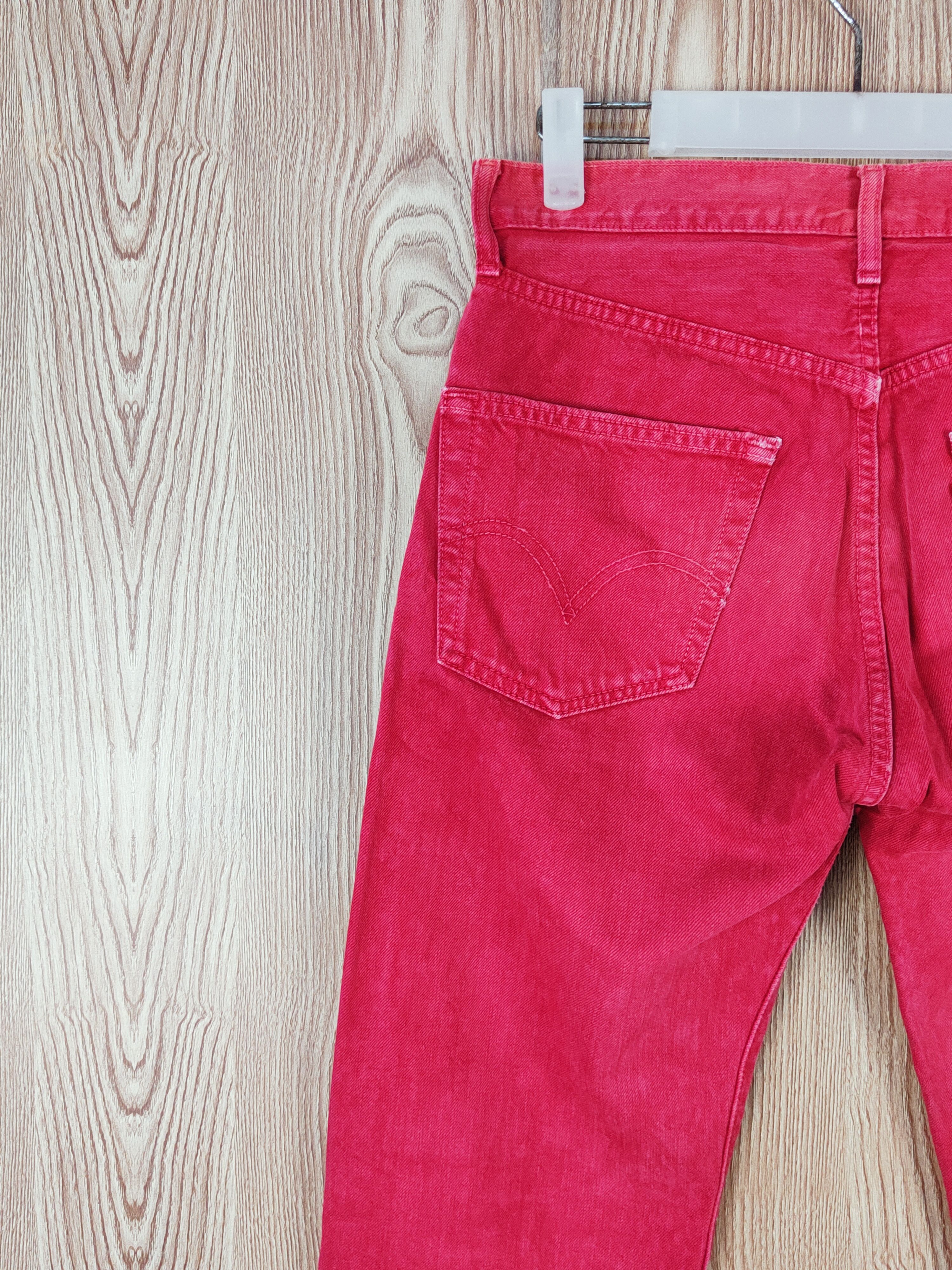 Levi's 501 Levi's Red Distressed Ripped denim #W505 Size US 29 - 9 Thumbnail