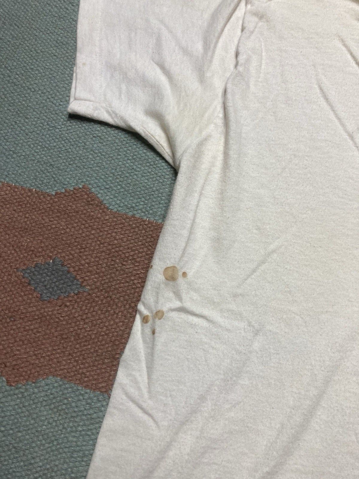 Vintage 70s blank white t shirt v neck soft cotton single stitch M Size US M / EU 48-50 / 2 - 3 Thumbnail