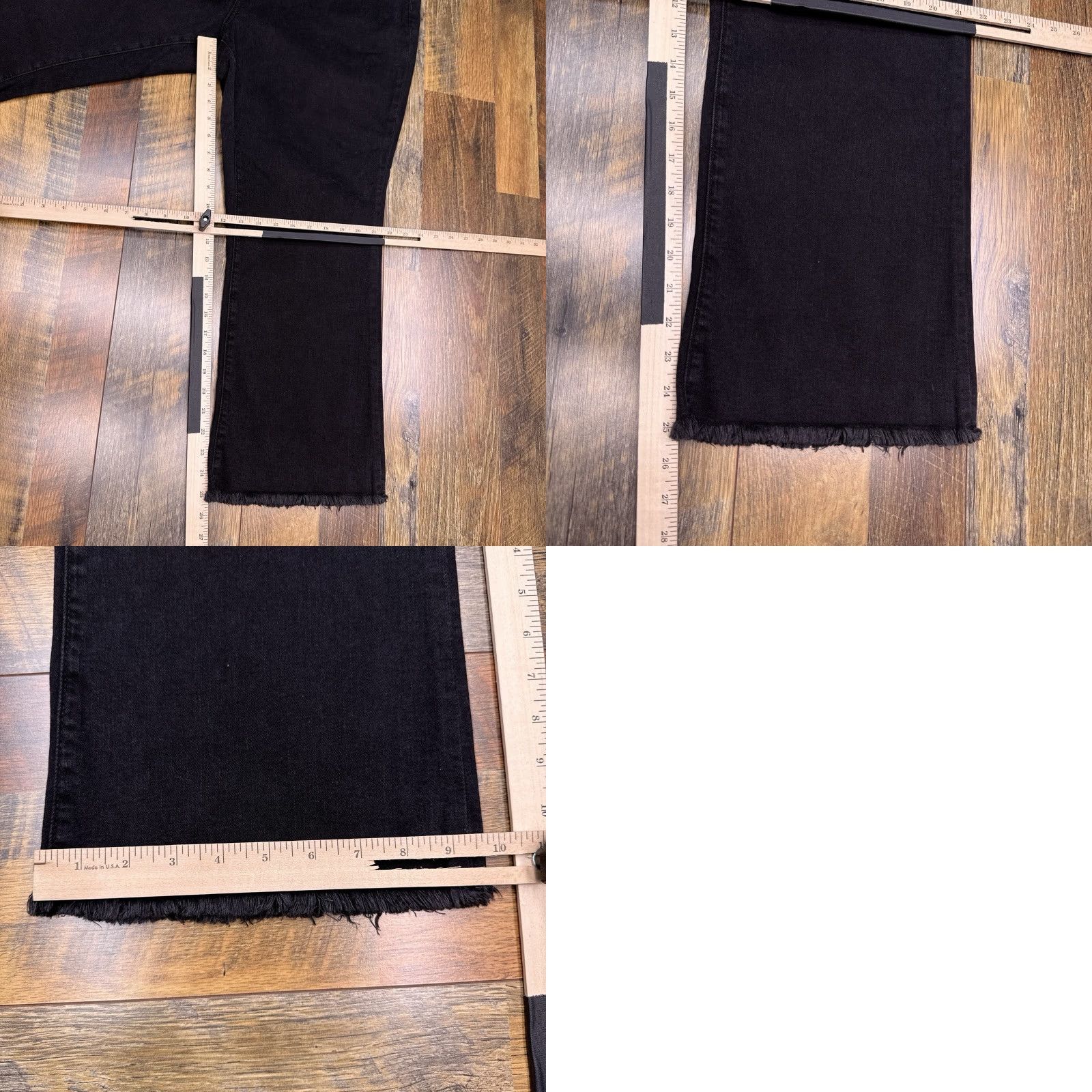 Loft VINTAGE-free Loft Jeans Womens 20 Plus Black High Rise Stretch Frayed Hems New Crop Cropped Denim Jeans LOFT Stretch 5-Pocket Bohemian City Womens Size 42" / US 20 - 9 Thumbnail