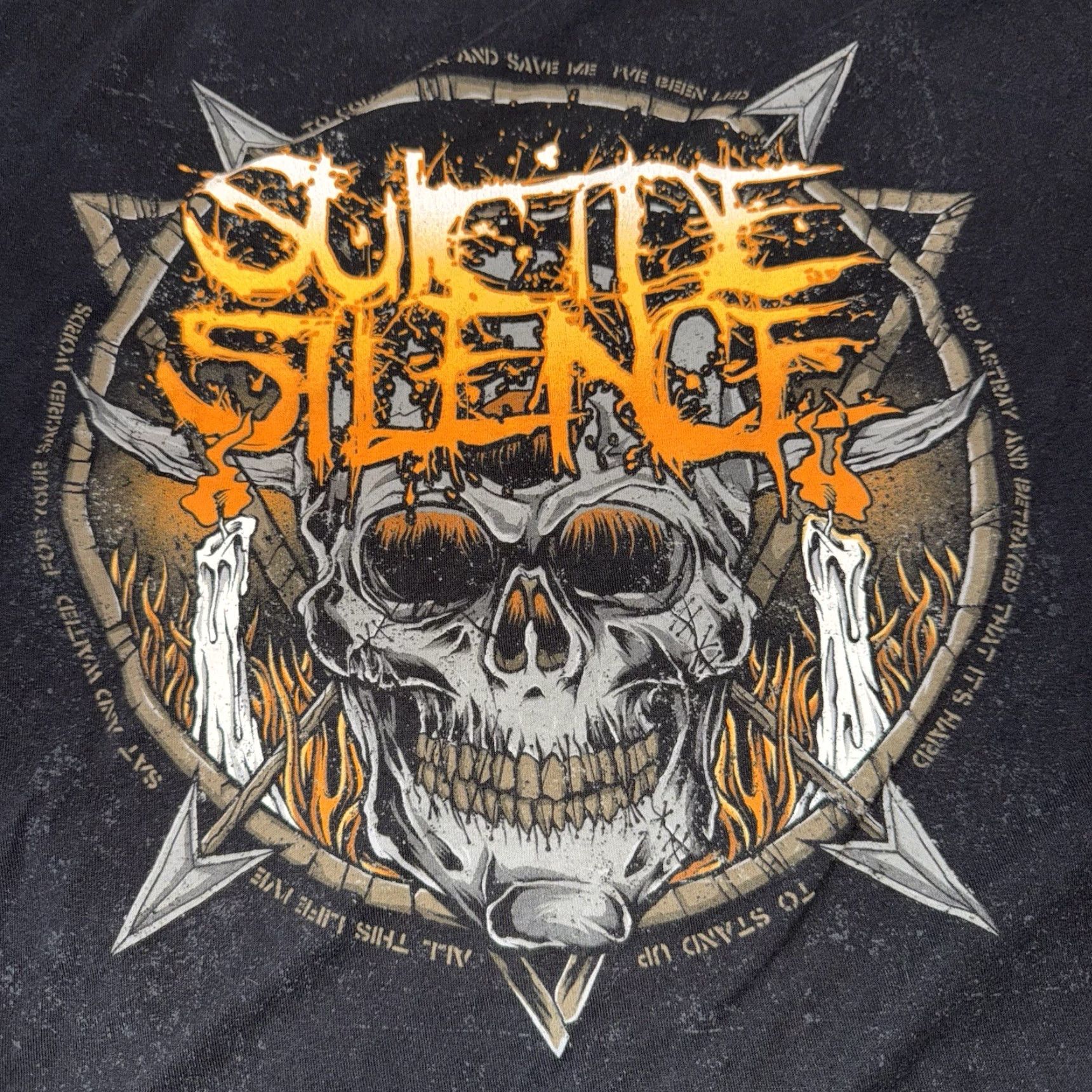 Vintage Suicide Silence Shirt Death Core Skull Fire Men’s XXL Size US XXL / EU 58 / 5 - 2 Thumbnail