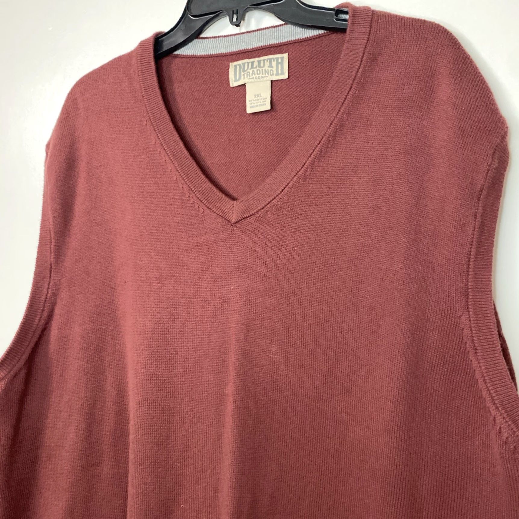 CO Duluth Trading Co Vest Mens 2XL Burgundy Red Nylon Cotton Blend Golf Preowned Vest Size US XXL / EU 58 / 5 - 4 Thumbnail
