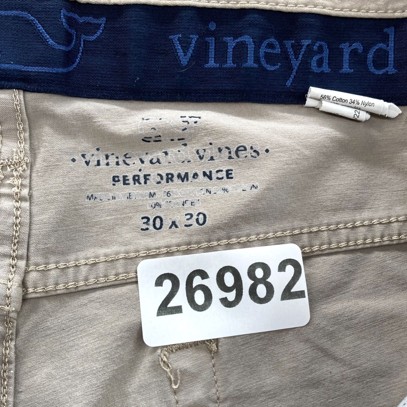 Vineyard Vines Vineyard Vines Performance Golf Pants Mens 30x30 Khaki Beige Stretch Preppy Size US 30 / EU 46 - 6 Thumbnail