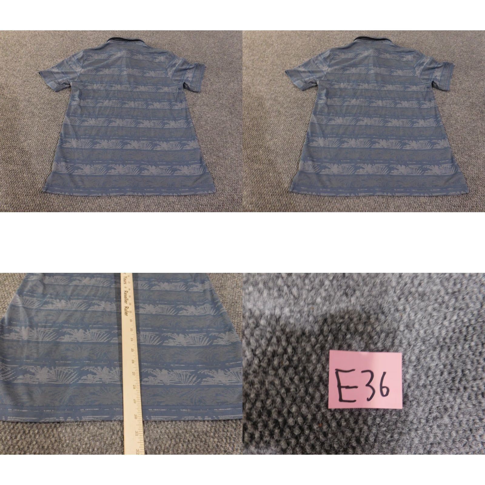 TravisMathew Travis Mathew Polo Men Large Blue Floral Knit Stretch Logo Golf Shirt Short Sleeve Button Collared Rx Vintage No Size US L / EU 52-54 / 3 - 8 Thumbnail