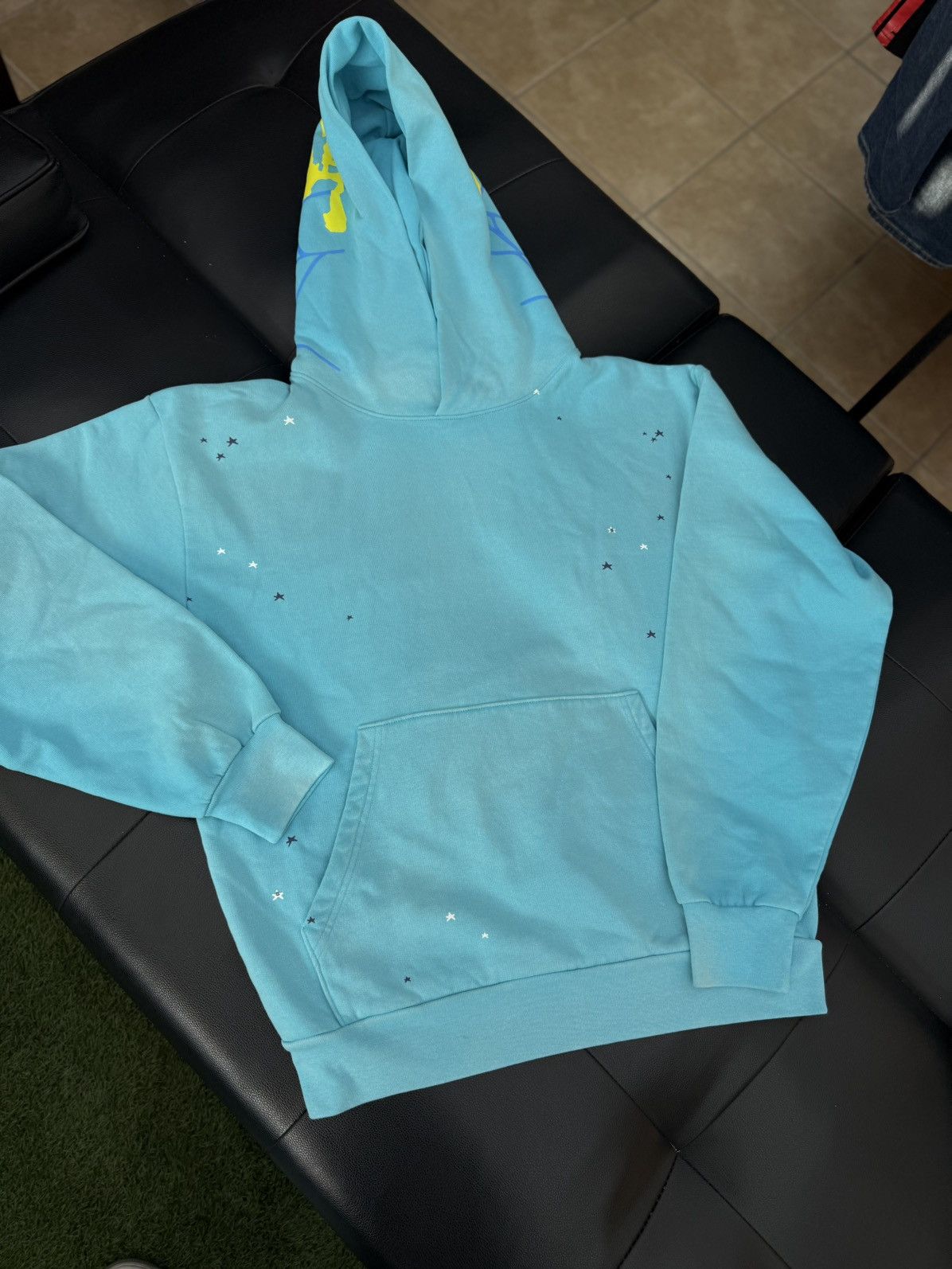 Sp5der Sp5der Hoodie Blue Yellow Size Medium Brand New Size US M / EU 48-50 / 2 - 4 Thumbnail