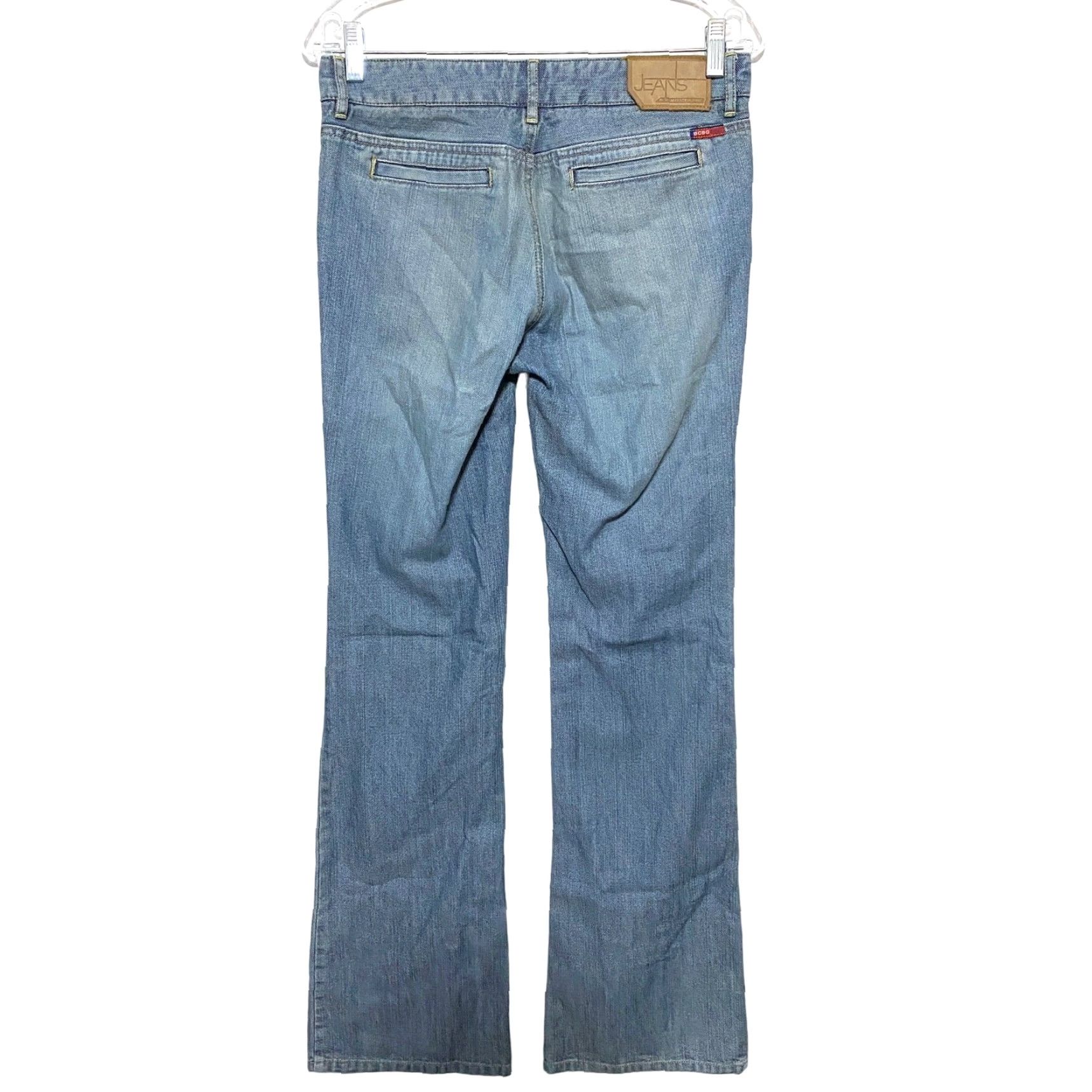Bcbgmaxazria BCBGMAXAZRIA Jeans Flared Low Rise 6 Regular Women Denim 5-Pocket Blue Y2K Capsule Casual Slim Stretch Size 28" / US 6 / IT 42 - 2 Thumbnail