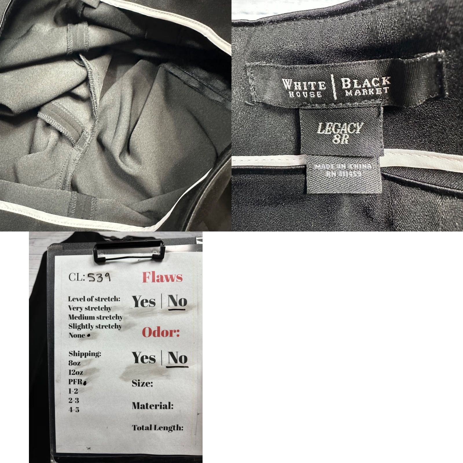 White House Black Market White House Black Market Pants Slim 8 Black Womens 8 Regular Dress Pants Size 30" / US 8 / IT 44 - 9 Thumbnail