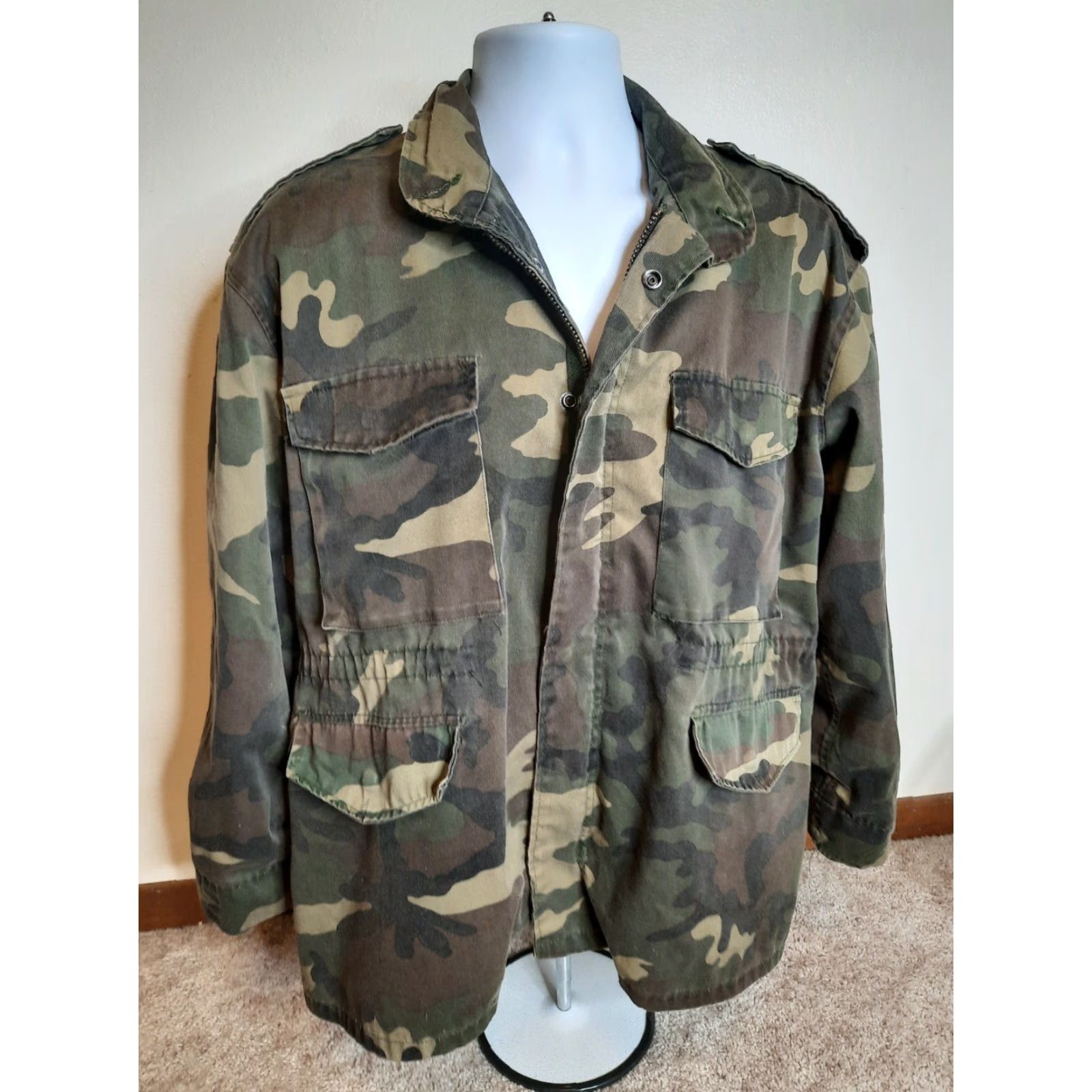 Vintage VINTAGE Duck Bay Camouflage Coat/Jacket Hunting Large Denim Camo Men Size US L / EU 52-54 / 3 - 2 Thumbnail